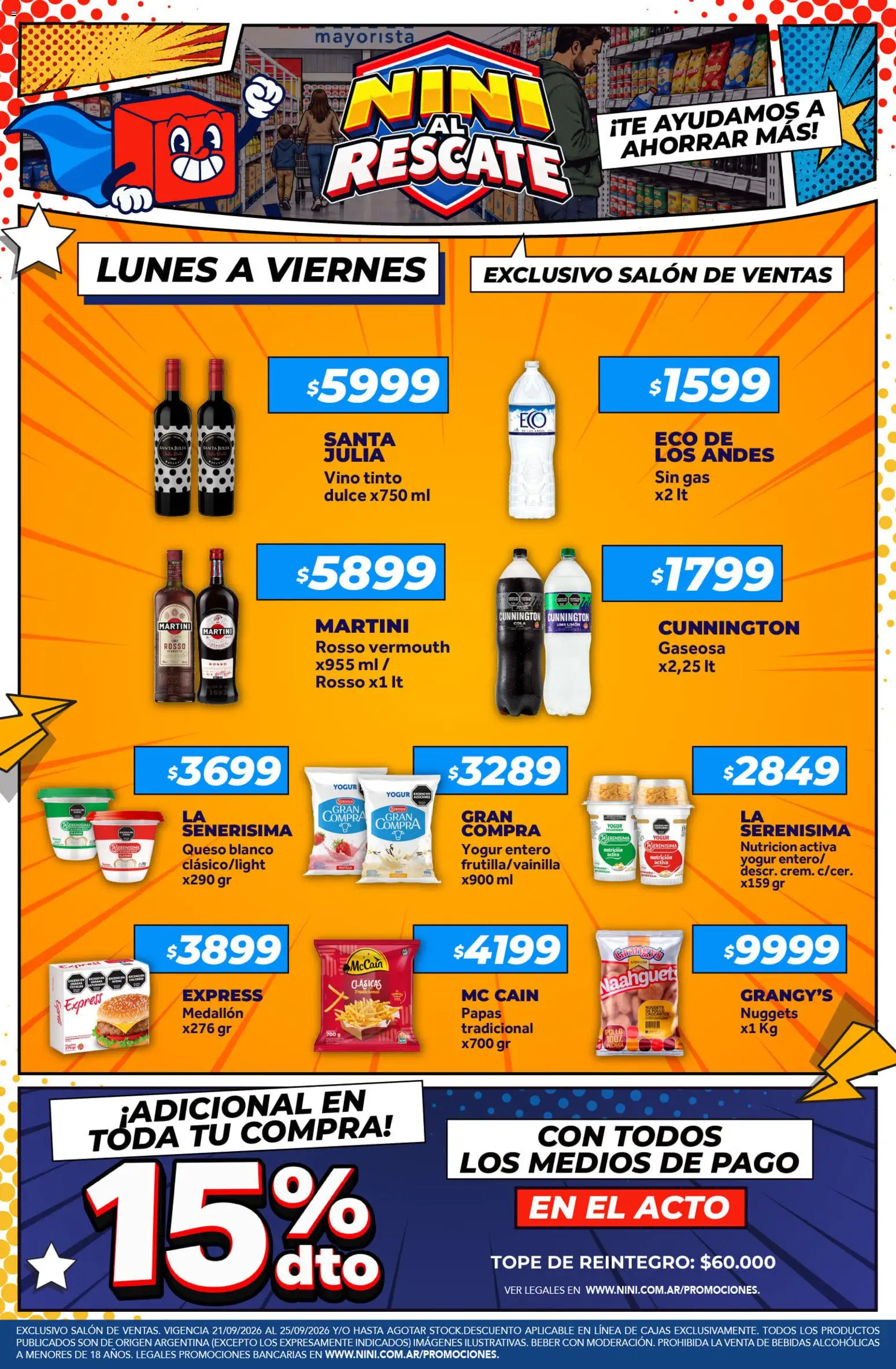 NINI Mayorista catálogo │ válido desde el 21/09/2026 | Página: 4 | Productos: Queso blanco, Papas, Limón, Queso