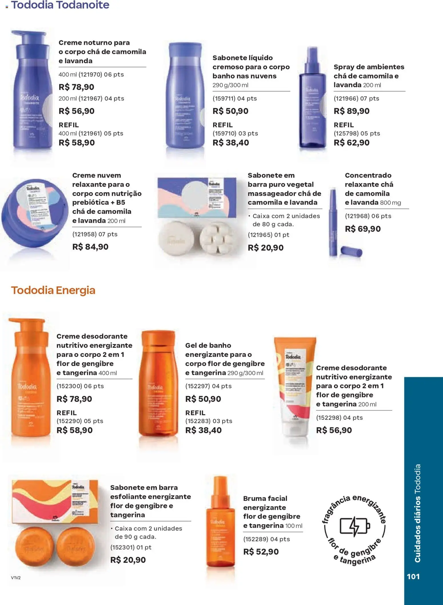 Natura Folheto - válido de 19.02.2026 | Página: 101 | Produtos: Gengibre, Creme, Massageador, Sabonete líquido
