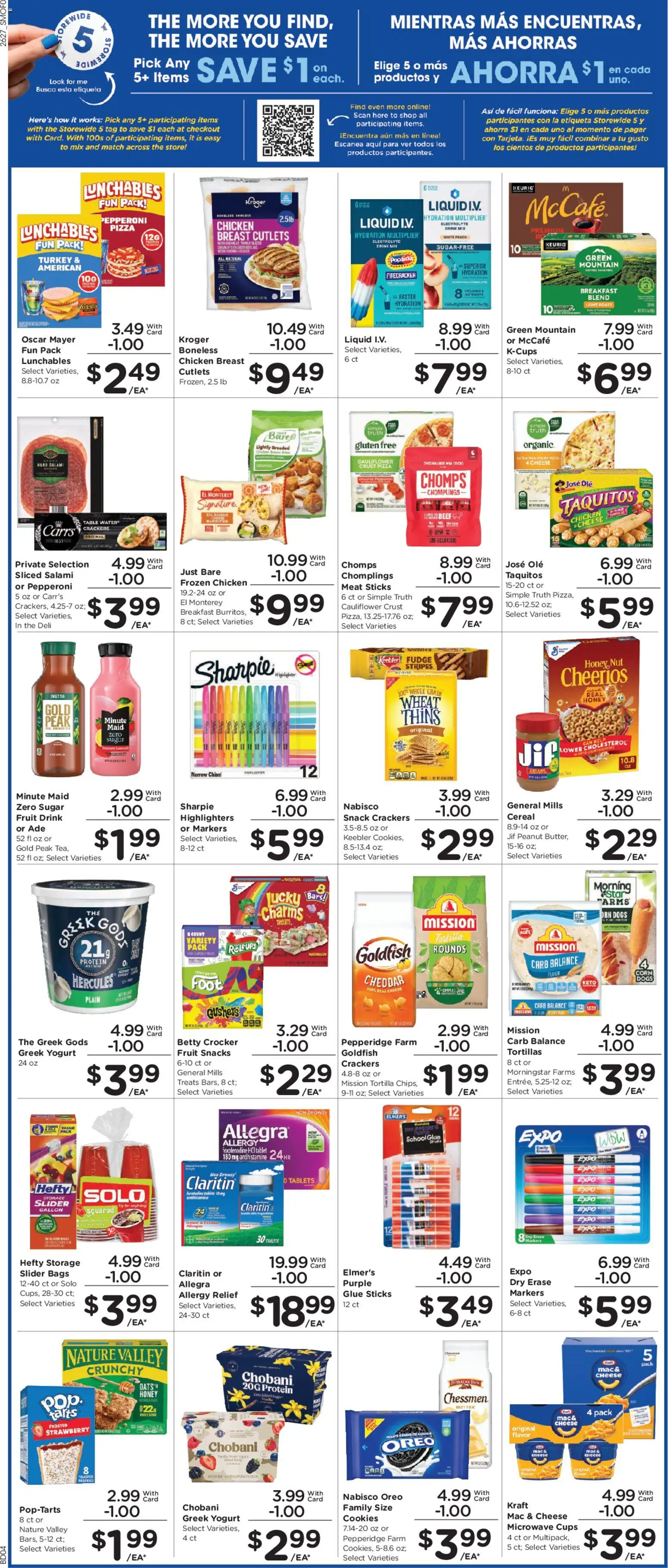 Smith's Weekly Ad - valid from 08/05/2026 | Page: 7 | Products: Microwave, Cookies, Water, Cauliflower