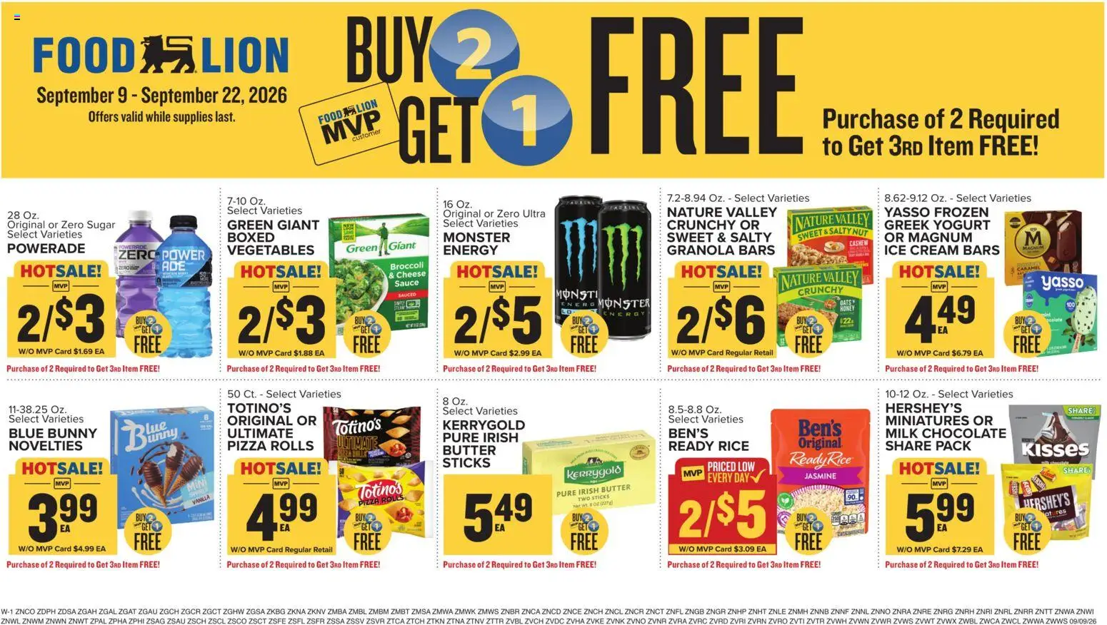 Food Lion Weekly Ad - valid from 09/09/2026 | Page: 15 | Products: Rice, Cream, Ice cream, Ice