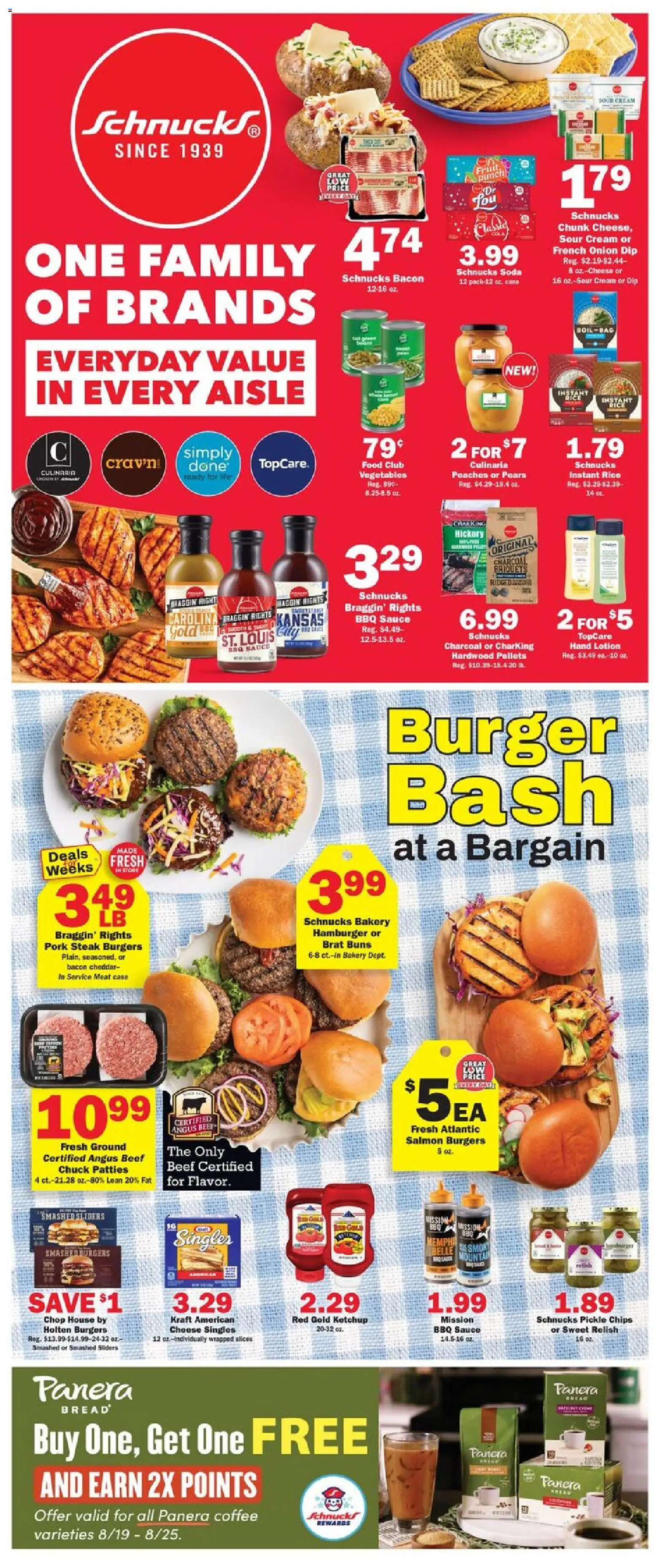 Schnucks Weekly Ad - valid from 08/19/2026 | Page: 2 | Products: Pork steak, Meat, Cheese, Salmon