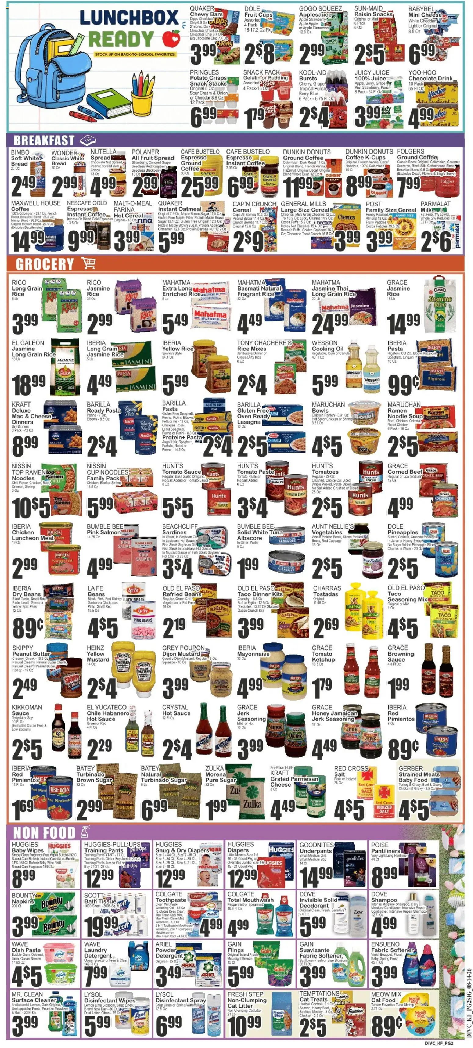 Key Food Weekly Ad - valid from 08/14/2026 | Page: 2 | Products: Corn, Sardines, Cat Food, Pudding