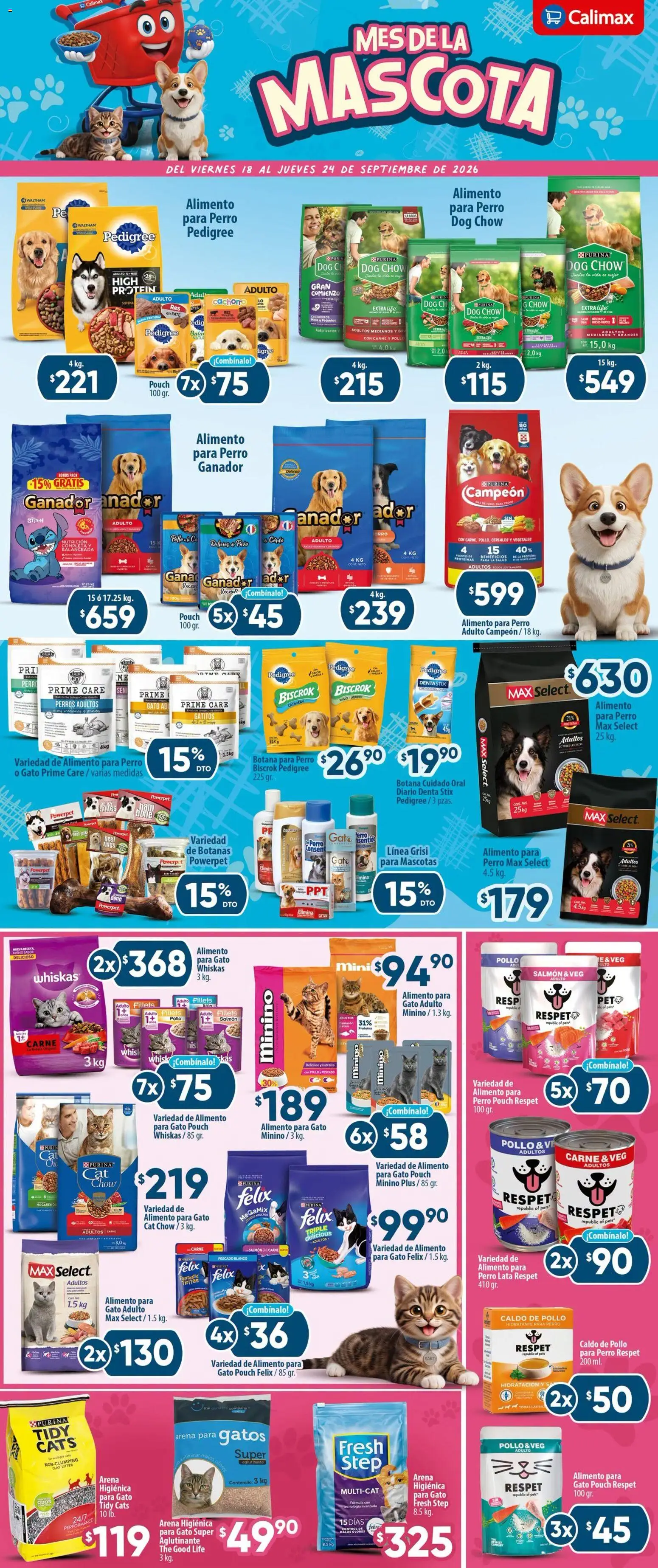 Nuevas ofertas de Calimax válidas en toda la República Mexicana desde el 18/09/2026. ¡Encuentra las mejores ofertas en Calimax folleto Mexicali y SLRC! | Página: 3 | Productos: Salmón, Carne, Paté, Whisky