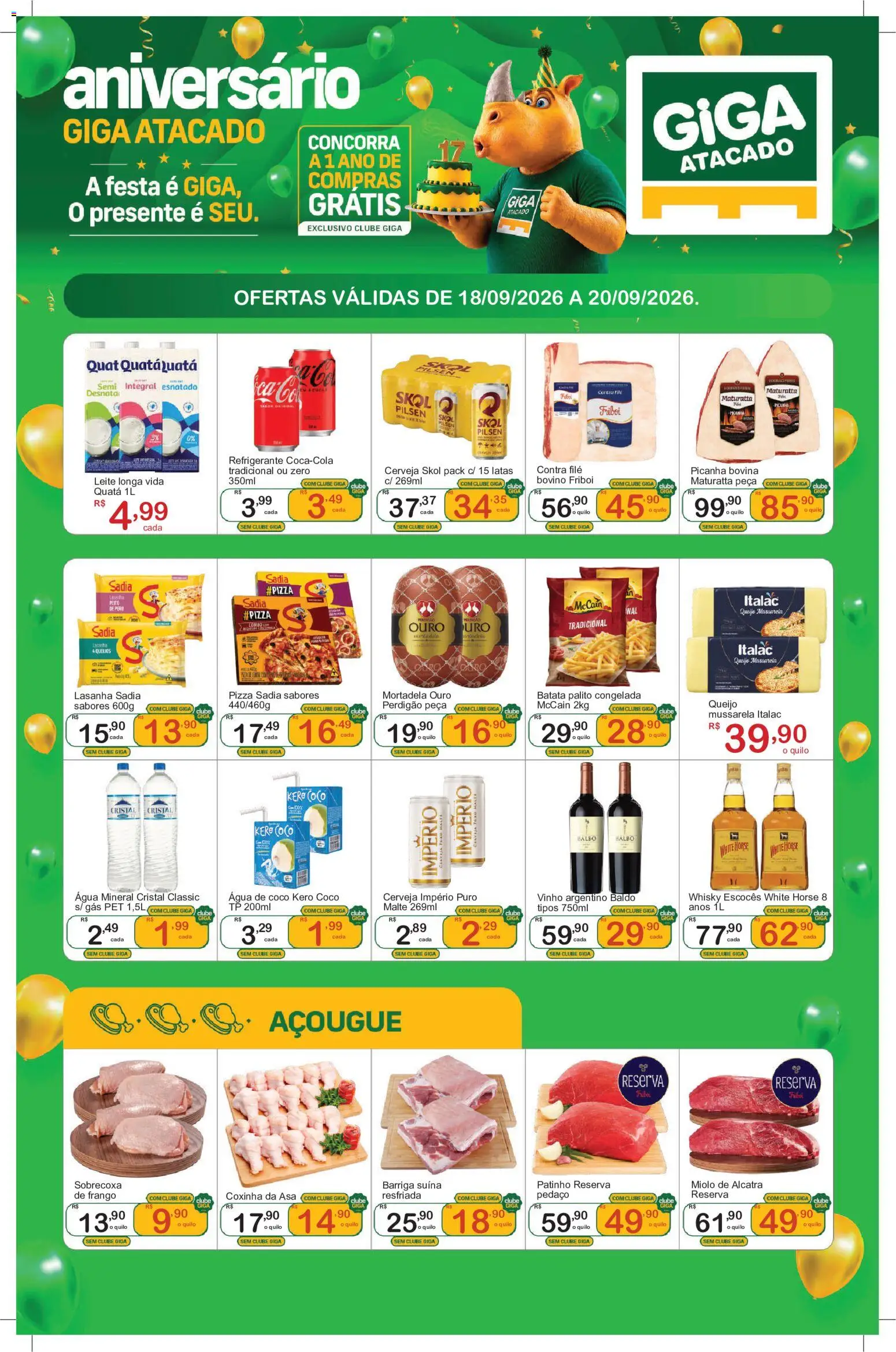 GIGA Atacado Folheto - válido de 17/09/2026 | Página: 1 | Produtos: Pizza, Água, Peru, Água mineral