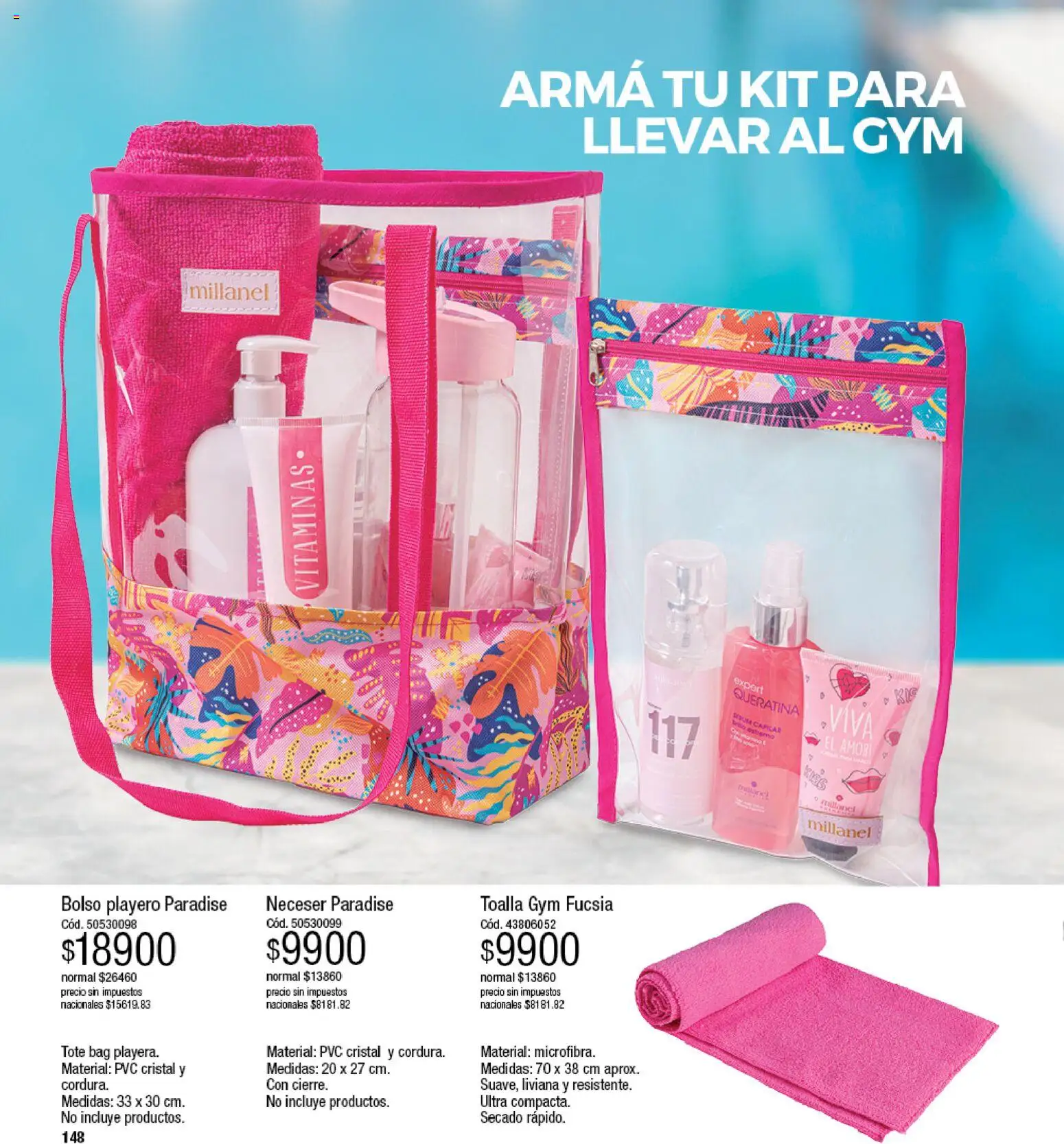 Millanel - Catálogo │ válido desde el 17/08/2026 | Página: 148 | Productos: Vitaminas, Toalla, Neceser, Bolso