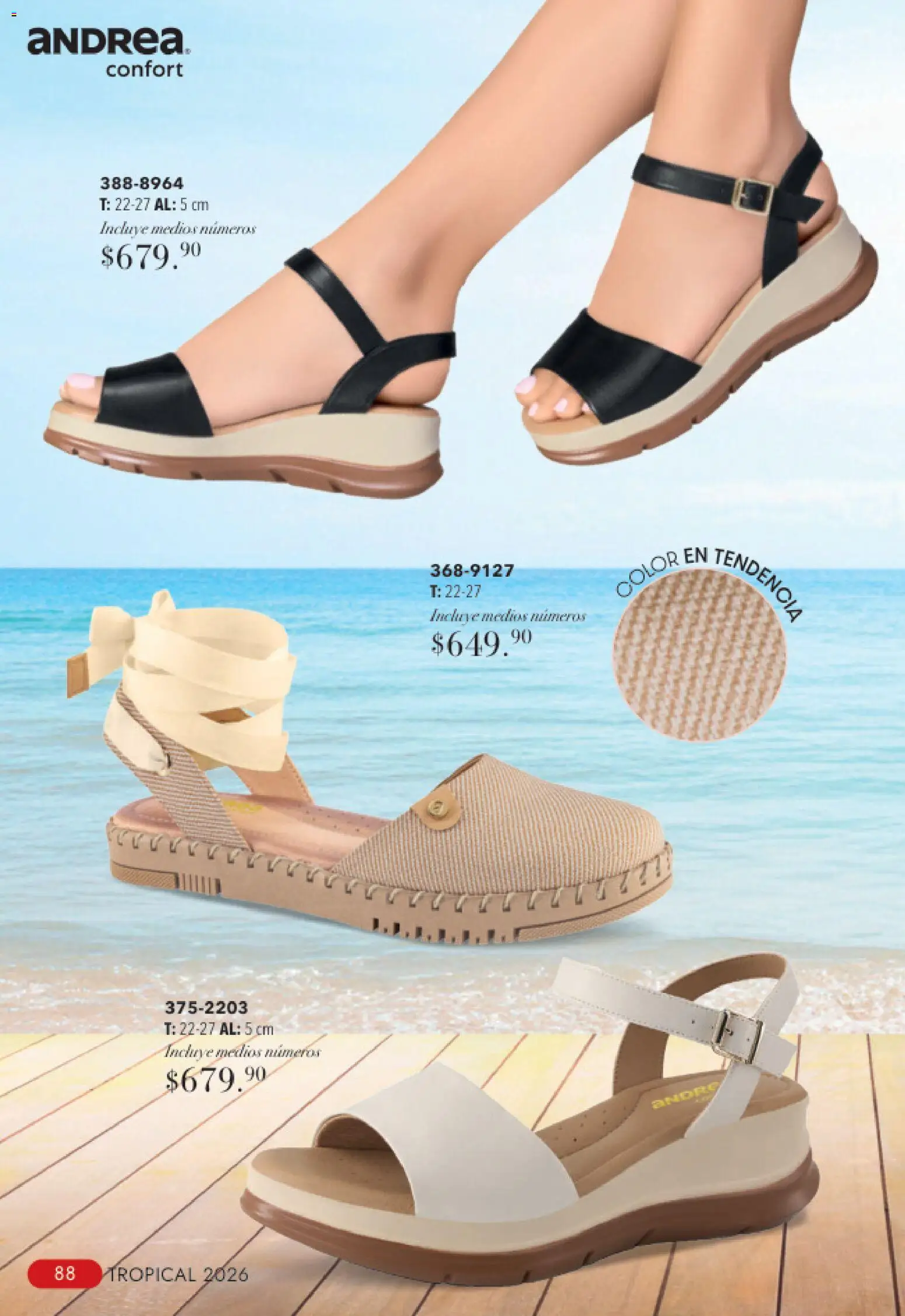 Nuevas ofertas de Andrea válidas en toda la República Mexicana desde el 23/08/2026. ¡Encuentra las mejores ofertas en Andrea catálogo Tropical! | Página: 88