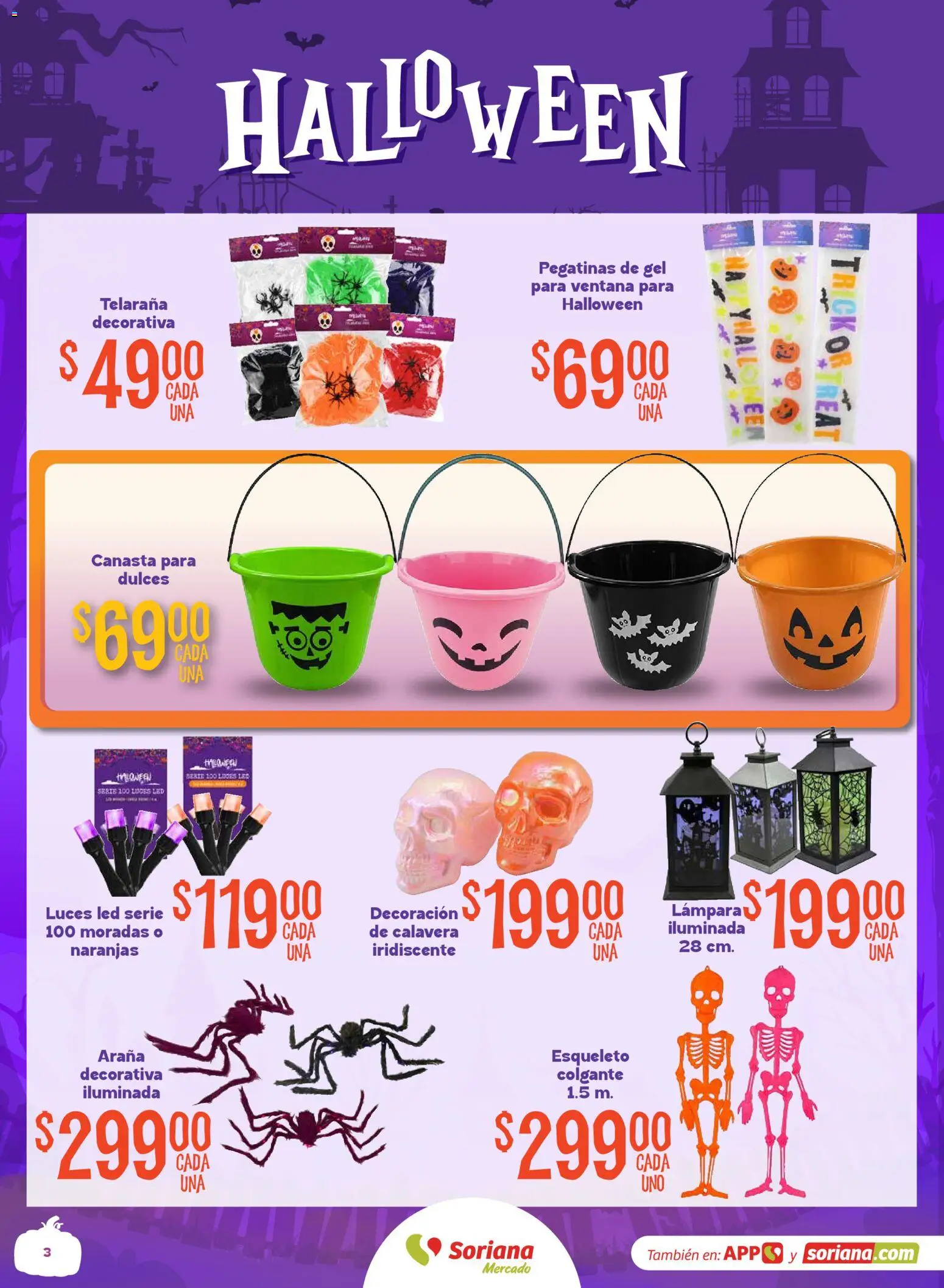 Nuevas ofertas de Soriana válidas en toda la República Mexicana desde el 08/09/2026. ¡Encuentra las mejores ofertas en Soriana Halloween y Día de muertos Mercado Nacional! | Página: 3
