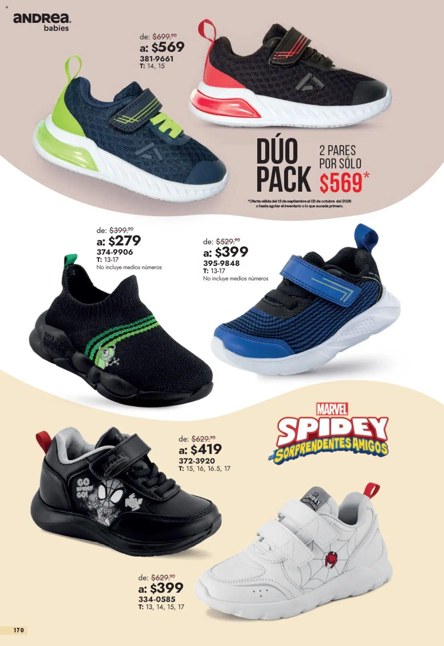 Nuevas ofertas de Andrea válidas en toda la República Mexicana desde el 13/09/2026. ¡Encuentra las mejores ofertas en Andrea catálogo Outlet! | Página: 170