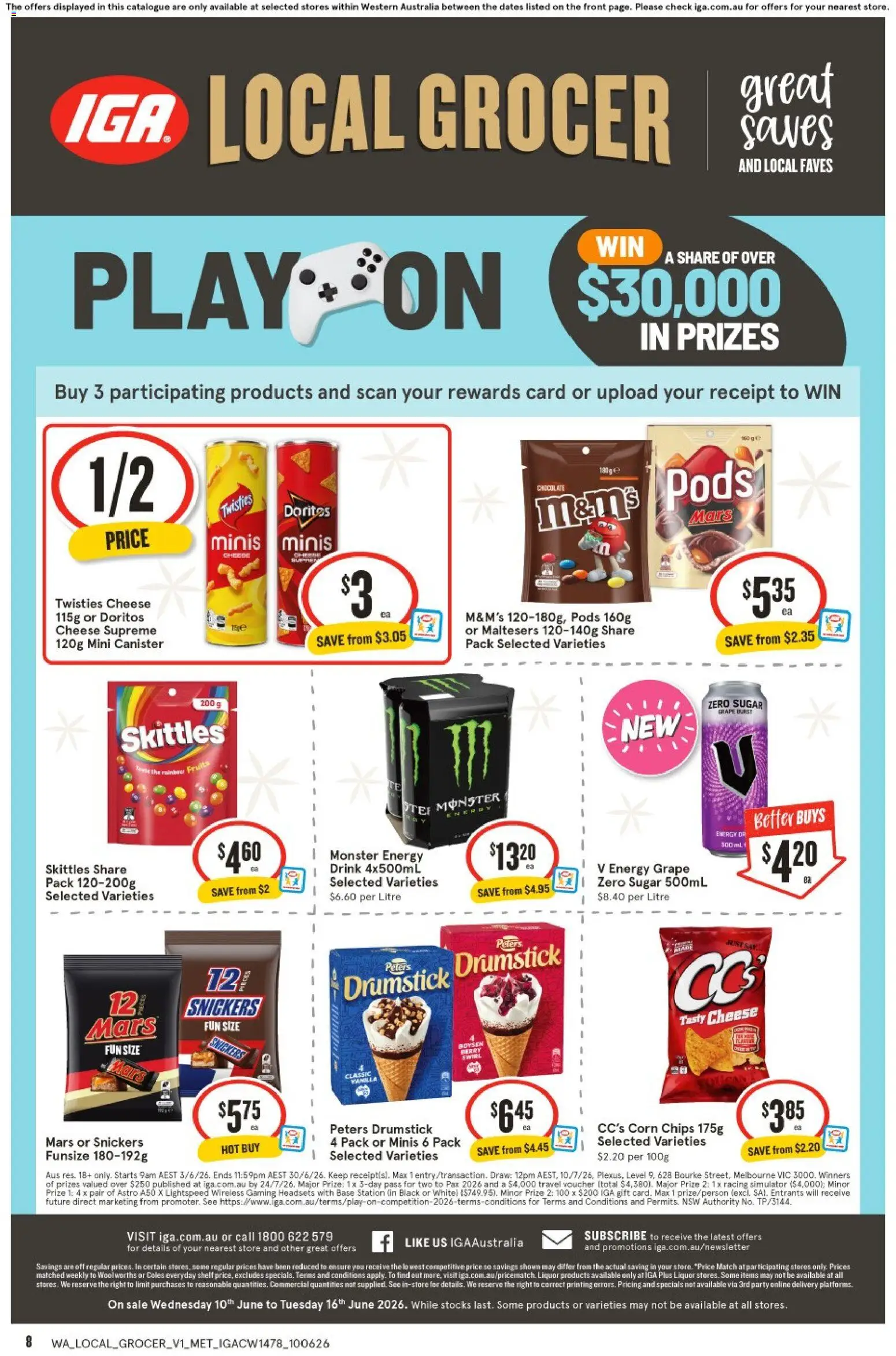 IGA catalogue - valid from 10.06.2026 | Page: 2 | Products: Shelf, Chocolate, Chips, Fruits