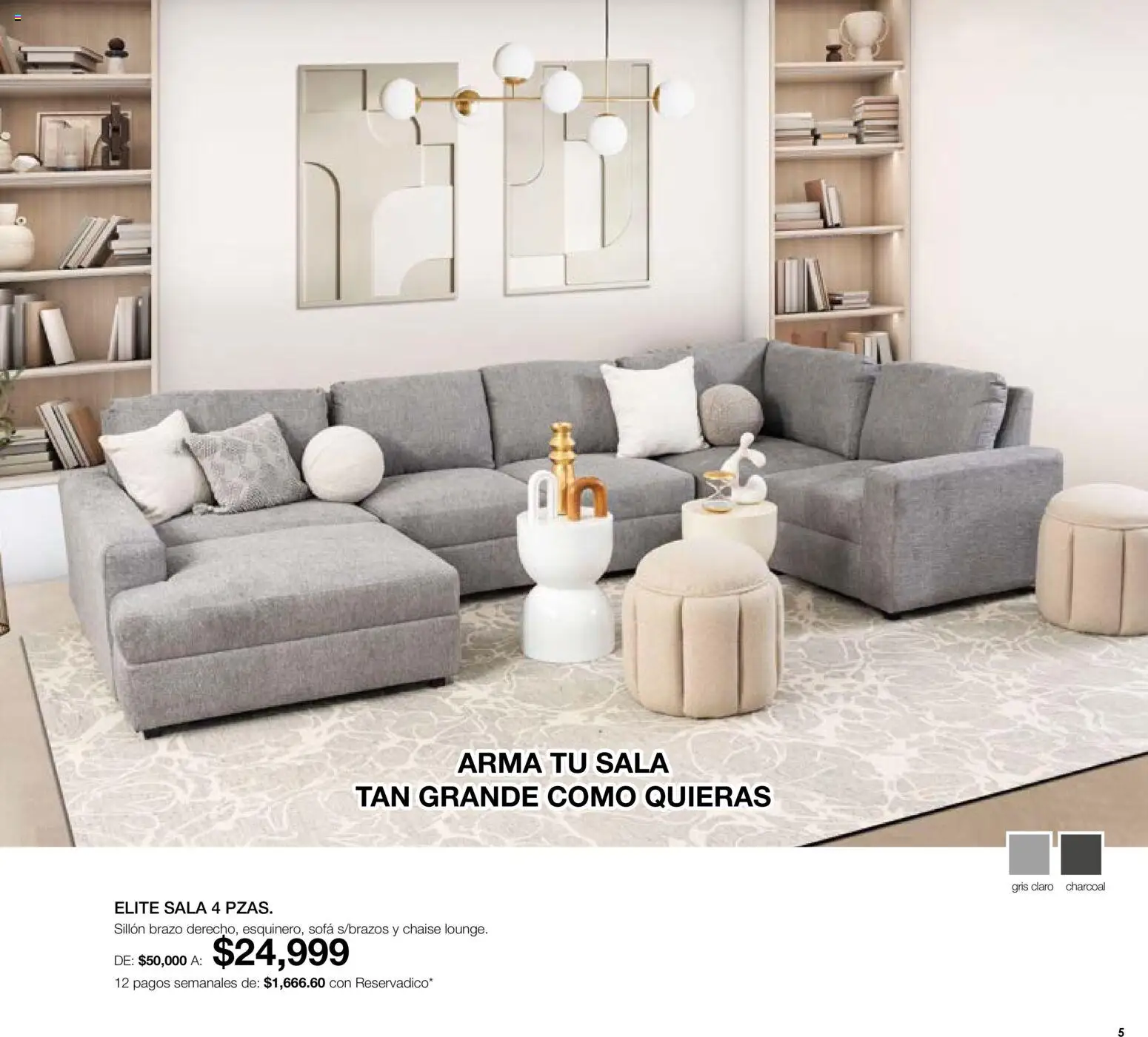 Nuevas ofertas de Muebles Dico válidas en toda la República Mexicana desde el 01/08/2026. ¡Encuentra las mejores ofertas en Muebles Dico catálogo! | Página: 5 | Productos: Sofá, Sillón