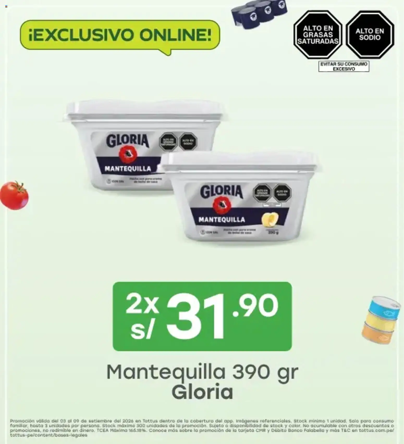 Catálogo Tottus válido desde 03/09/2026 | Página: 3 | Productos: Mantequilla