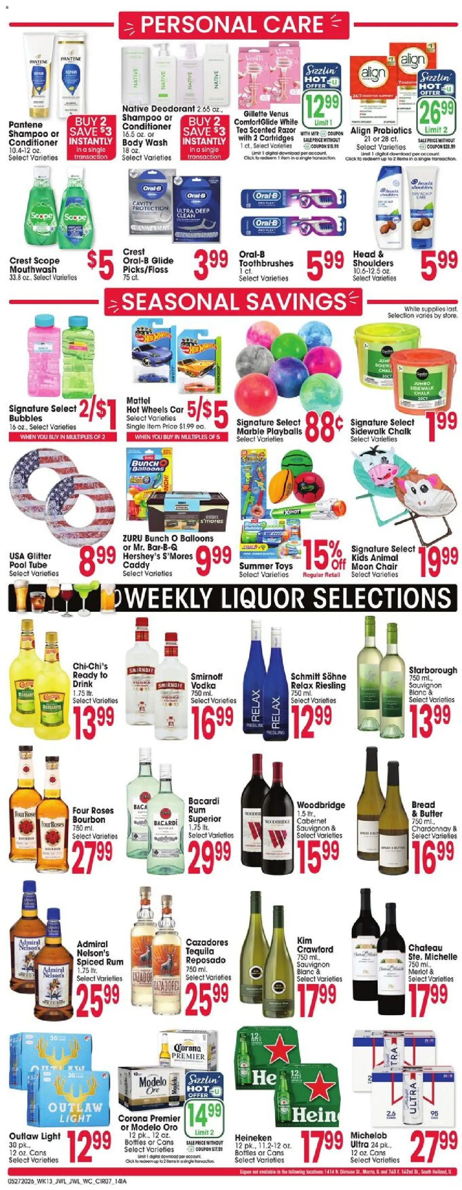 Jewel Osco Weekly Ad - IA - valid from 27.05.2026 | Page: 7 | Products: Chair, Conditioner, Bread, Mouthwash