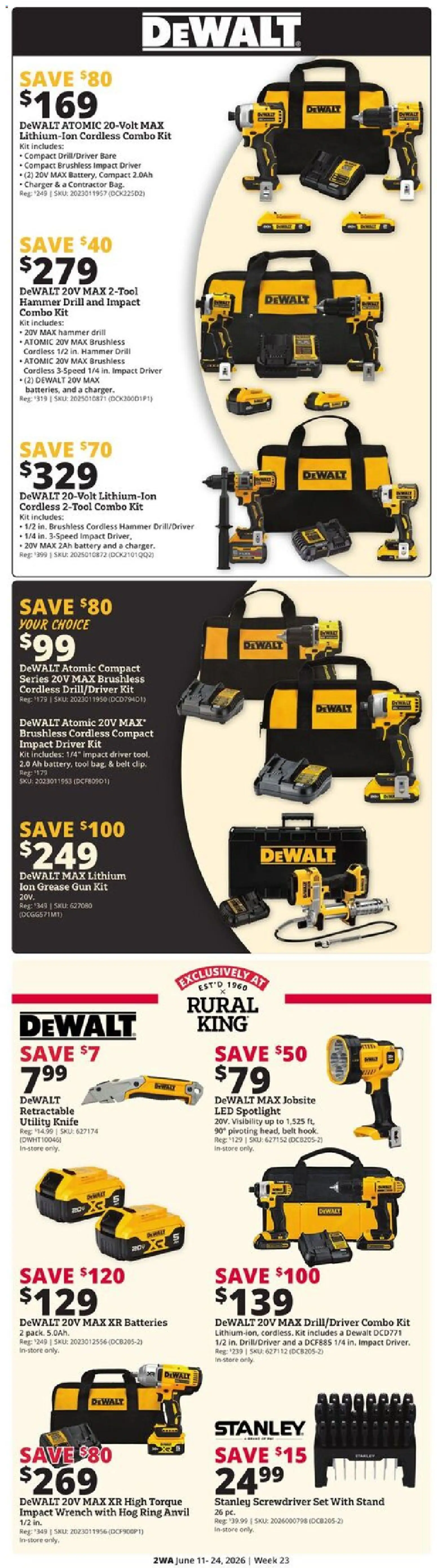 Rural King Weekly Ad - valid from 11.06.2026 | Page: 2 | Products: Wrench, Ring, Hammer, Gun
