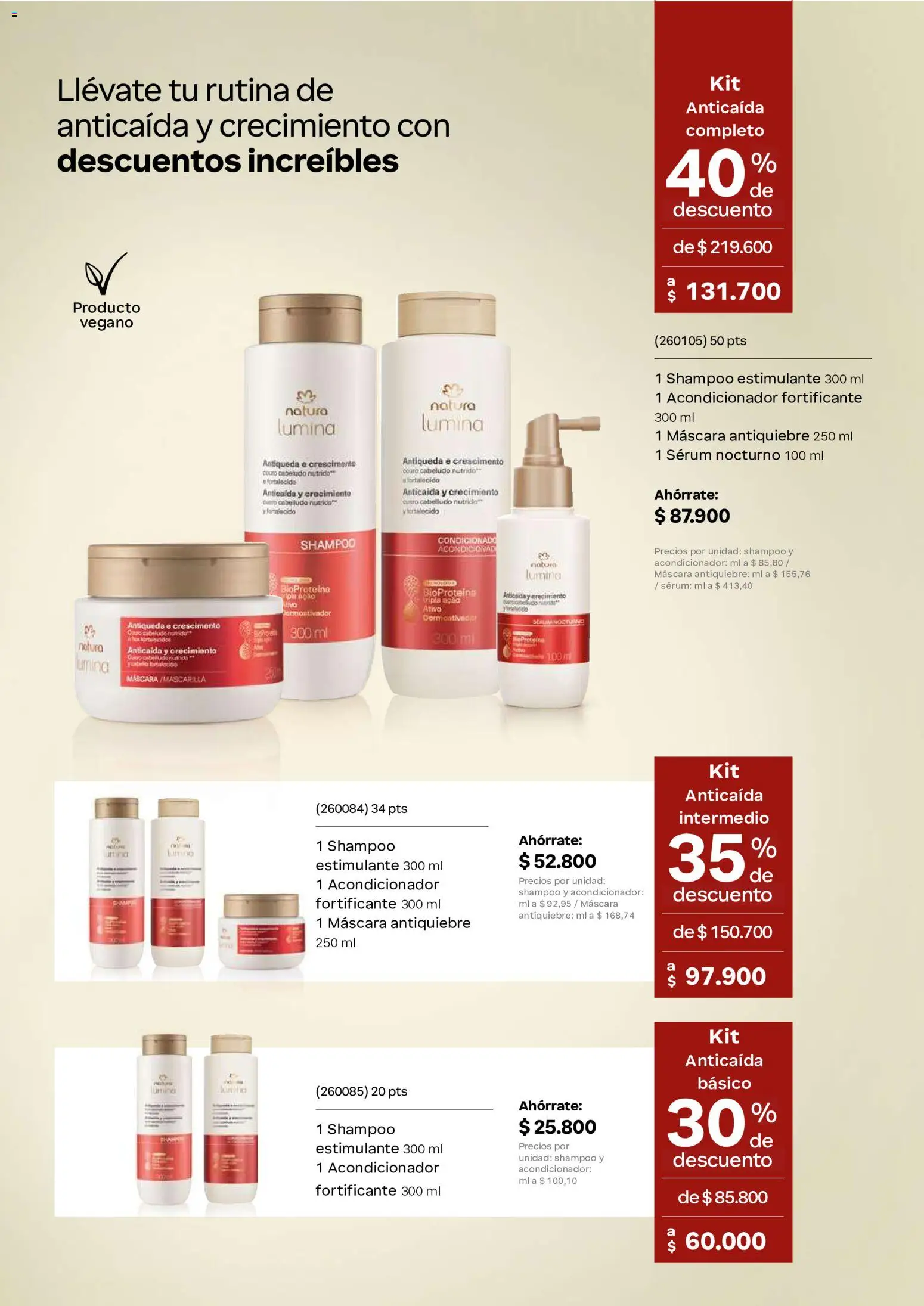 Natura revista - valida desde el 22/07/2026 | Página: 142 | Productos: Serum, Shampoo, Máscara, Acondicionador