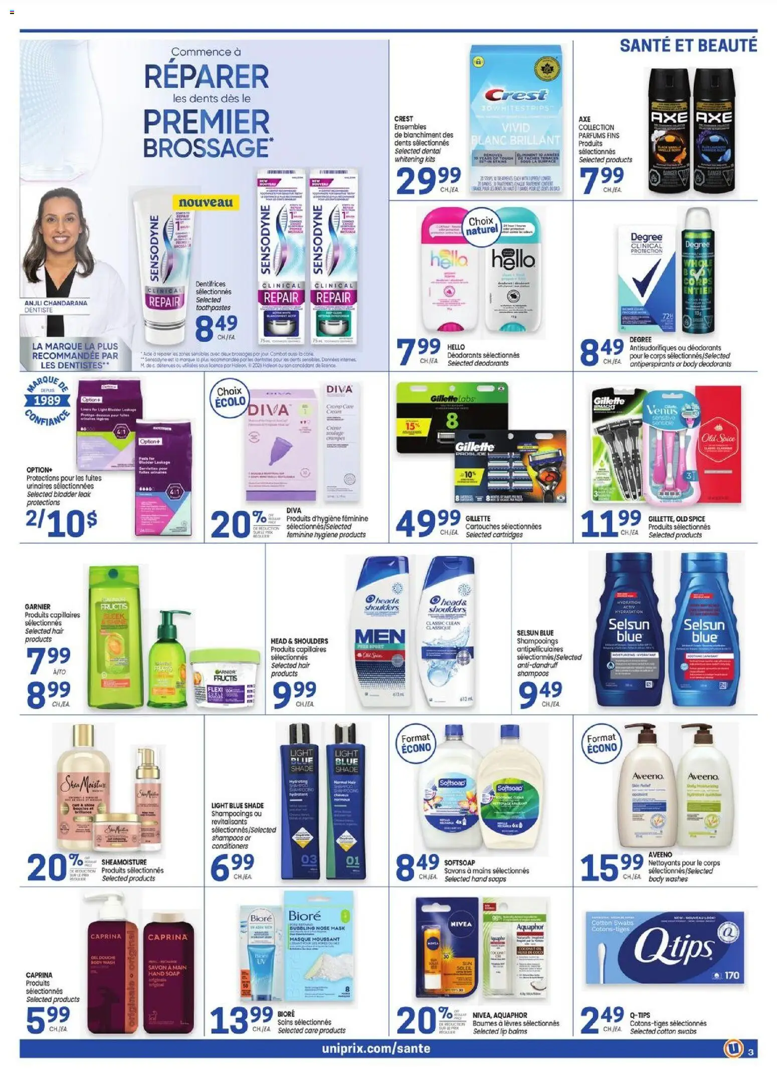 Uniprix flyer valid from Jul 16, 2026 | Page: 3 | Products: Mask, Soap