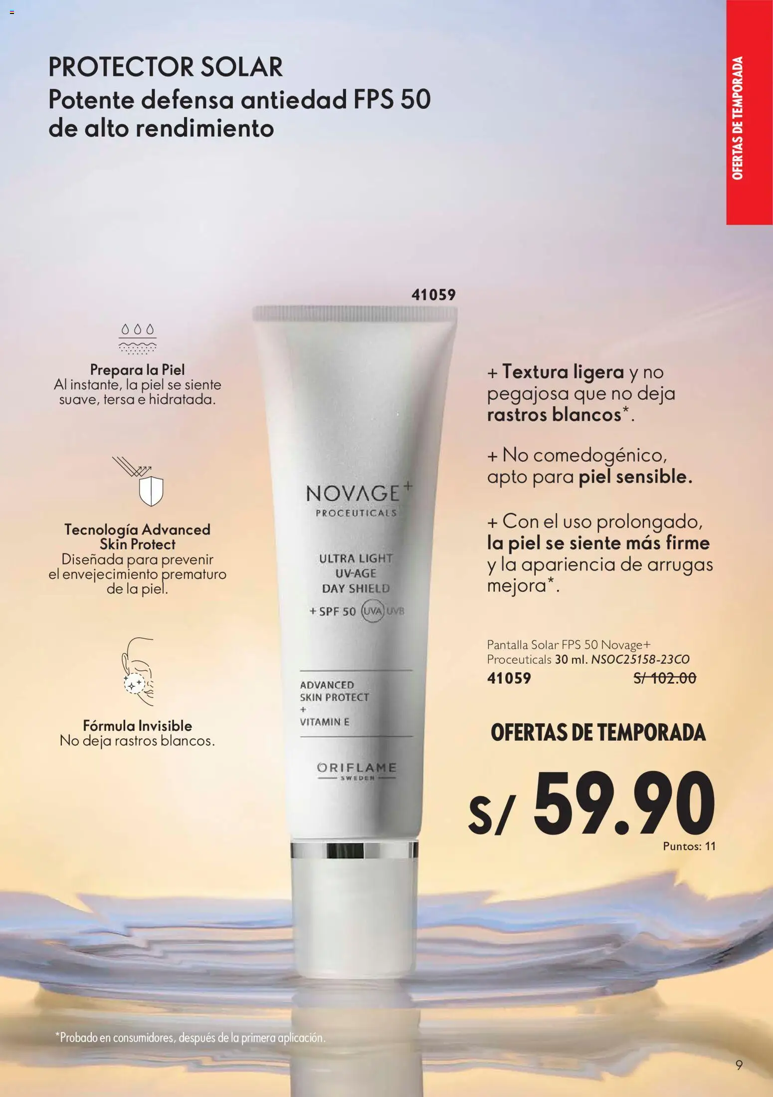 Catálogo Oriflame válido desde 01/08/2026 | Página: 9 | Productos: Protector solar