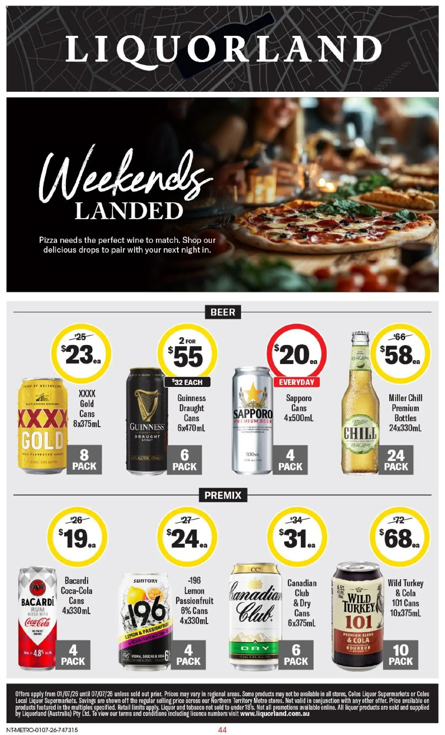 Coles catalogue - valid from 01/07/2026 | Page: 44 | Products: Pizza, Bourbon, Lemon, Turkey