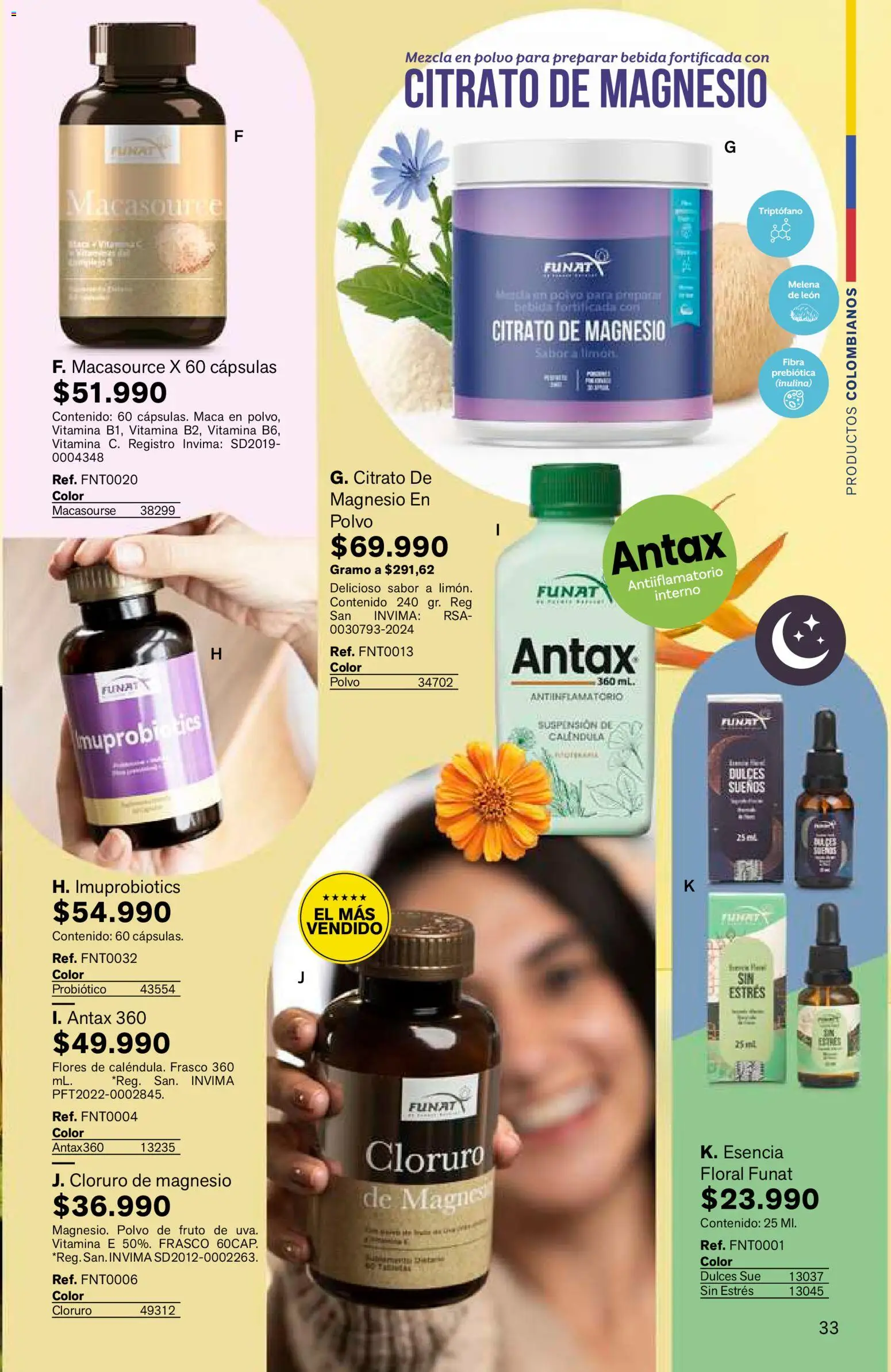 Leonisa revista - valida desde el 25/06/2026 | Página: 33 | Productos: Frasco, Antiinflamatorio, Polvo, Ruana