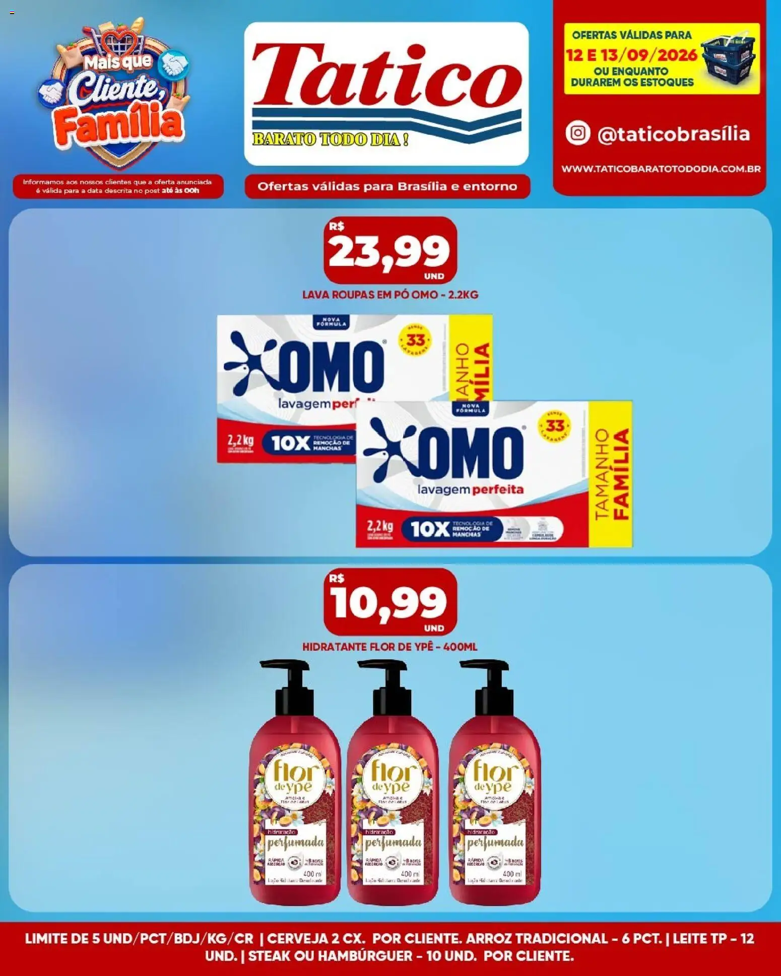 Tatico Folheto - válido de 12/09/2026 | Página: 10 | Produtos: Steak, Cerveja, Arroz, Roupas