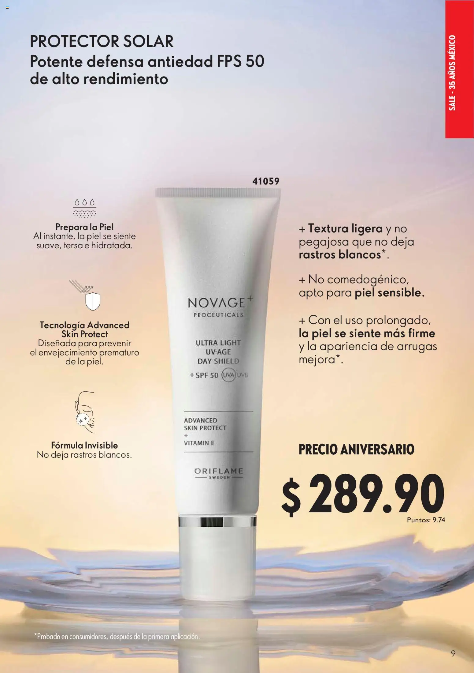 Nuevas ofertas de Oriflame válidas en toda la República Mexicana desde el 01/08/2026. ¡Encuentra las mejores ofertas en Oriflame campaña 11 2026! | Página: 9 | Productos: Protector solar