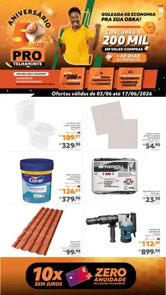 Telhanorte ofertas Pro - Pré-Visualização do folheto da loja Telhanorte, válido de 03.06.2026