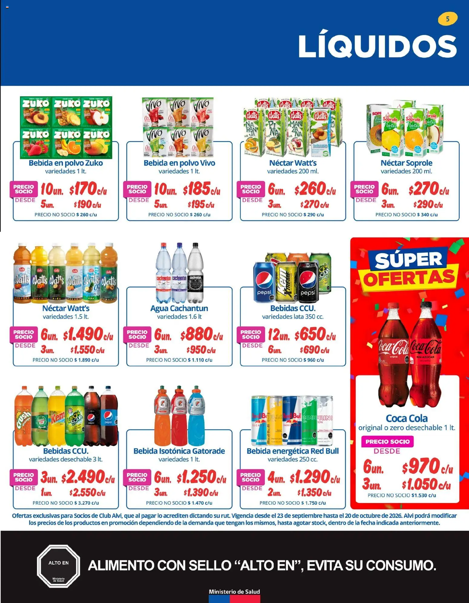 Alvi Ofertas │ válido desde el 21.09.2026 | Página: 5 | Productos: Agua, Cama, Pepsi, Soda