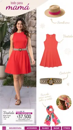 Vista previa La Anonima - Especial Madre válido desde el 01/10/2026 | Página: 8 | Productos: Vestido, Pañuelo, Sombrero, Cinturón