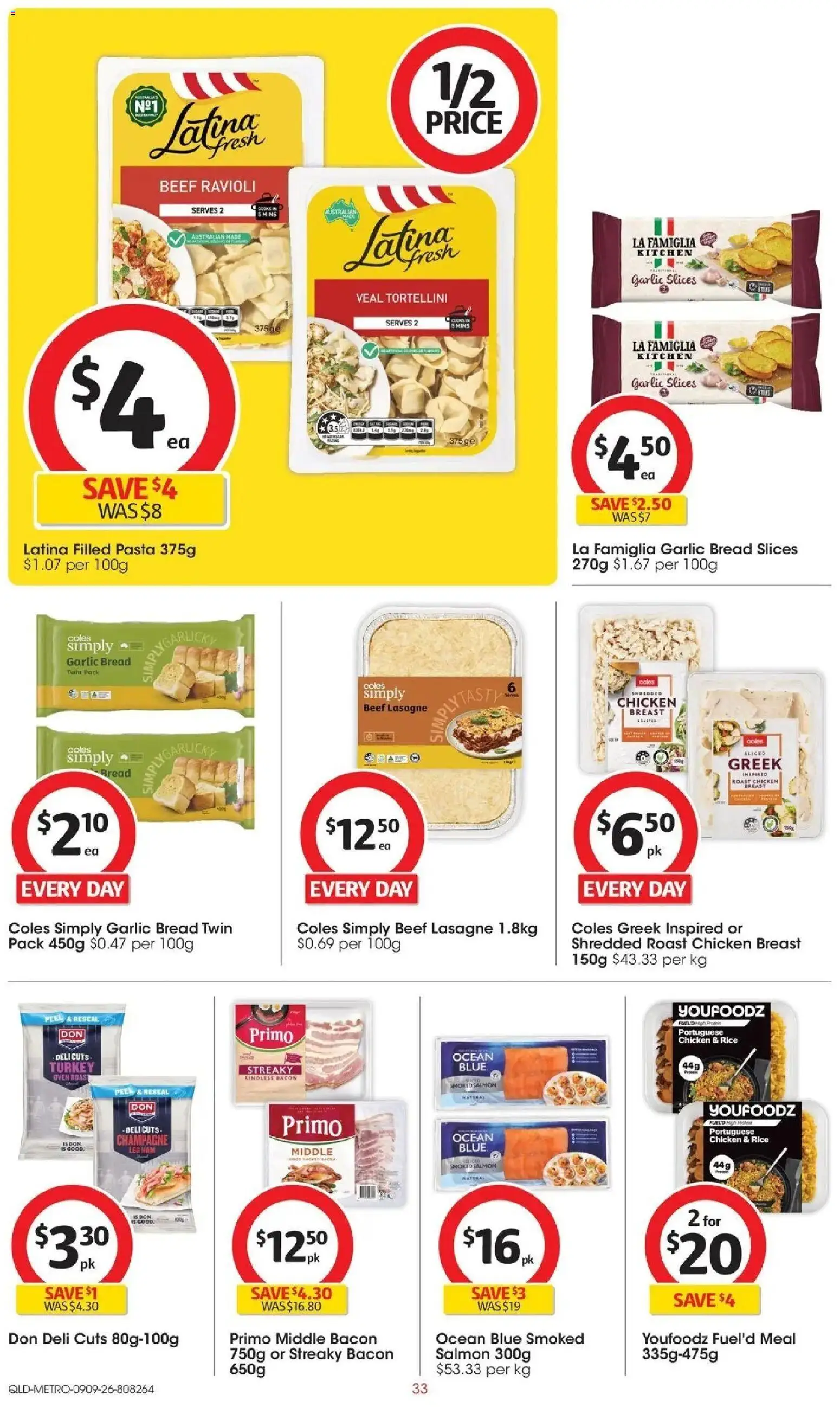 ﻿Coles catalogue valid from 09/09/2026 > Online Australia | Page: 33 | Products: Champagne, Rice, Chicken breast, Lasagne