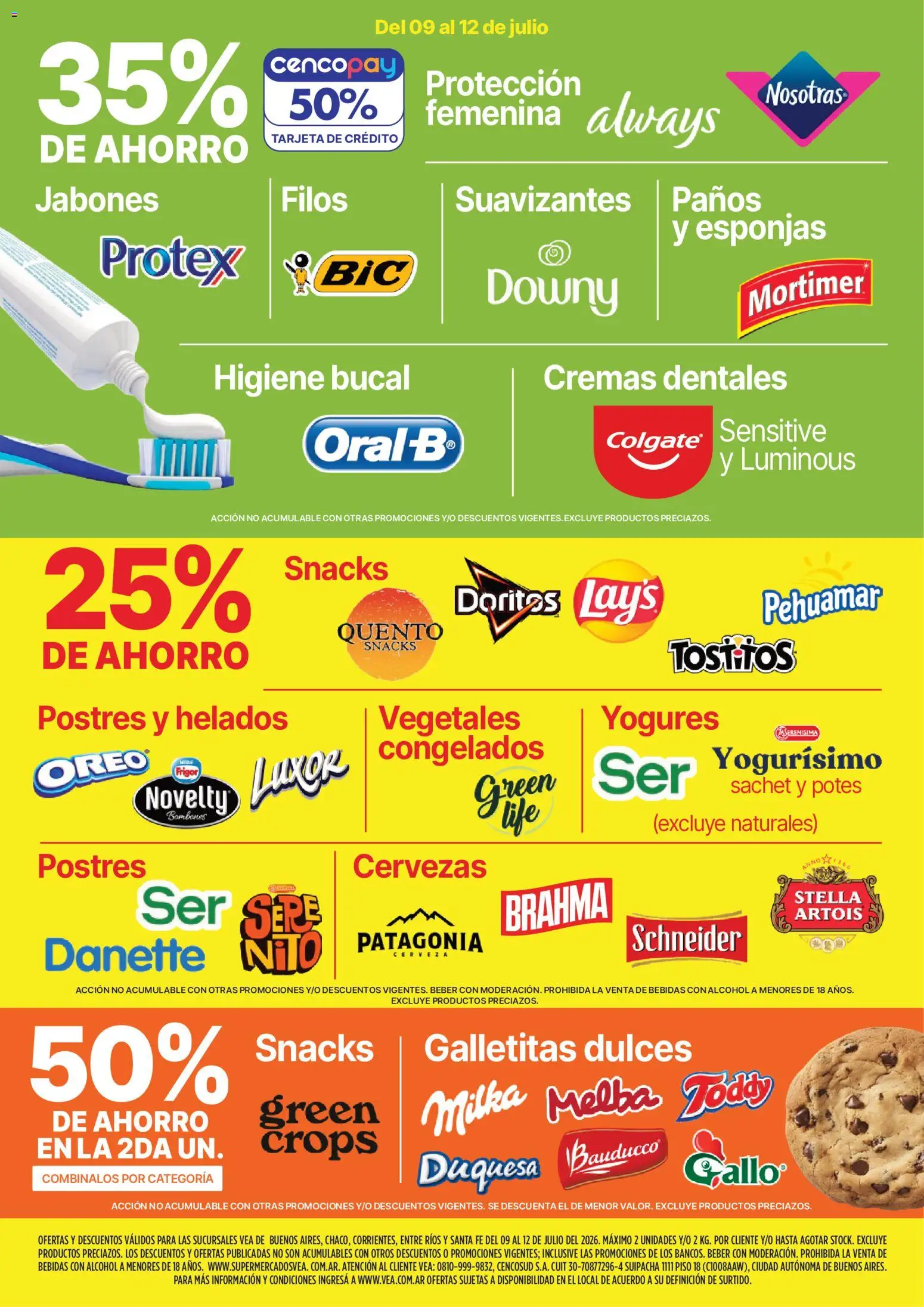 Vea - Fin de semana de ahorro | BA Nea │ válido desde el 09/07/2026 | Página: 3 | Productos: Galletitas, Bombones, Cerveza