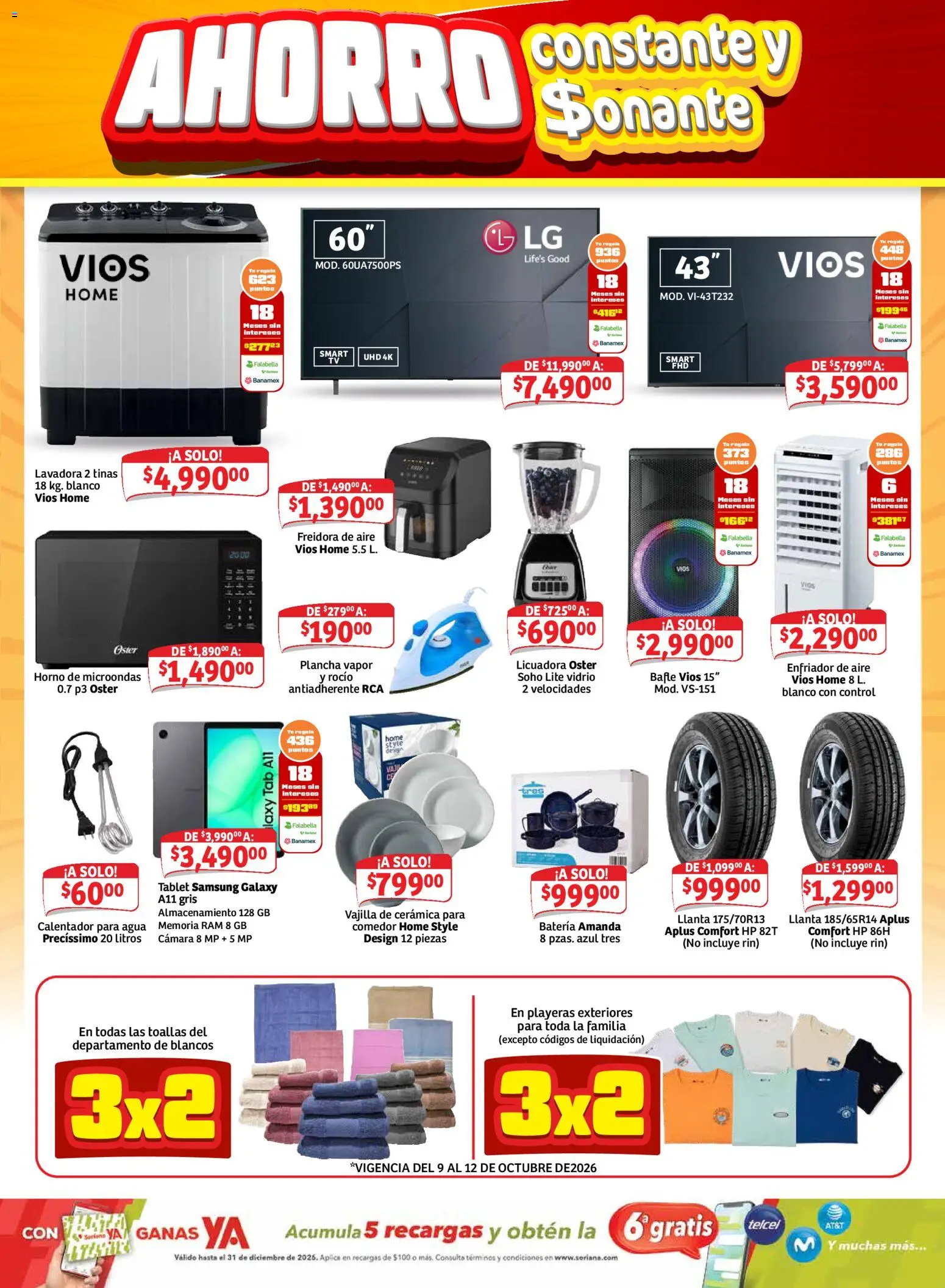 Nuevas ofertas de Soriana válidas en toda la República Mexicana desde el 09/10/2026. ¡Encuentra las mejores ofertas en Soriana folleto Mercado Ahorro constante y sonante! | Página: 7