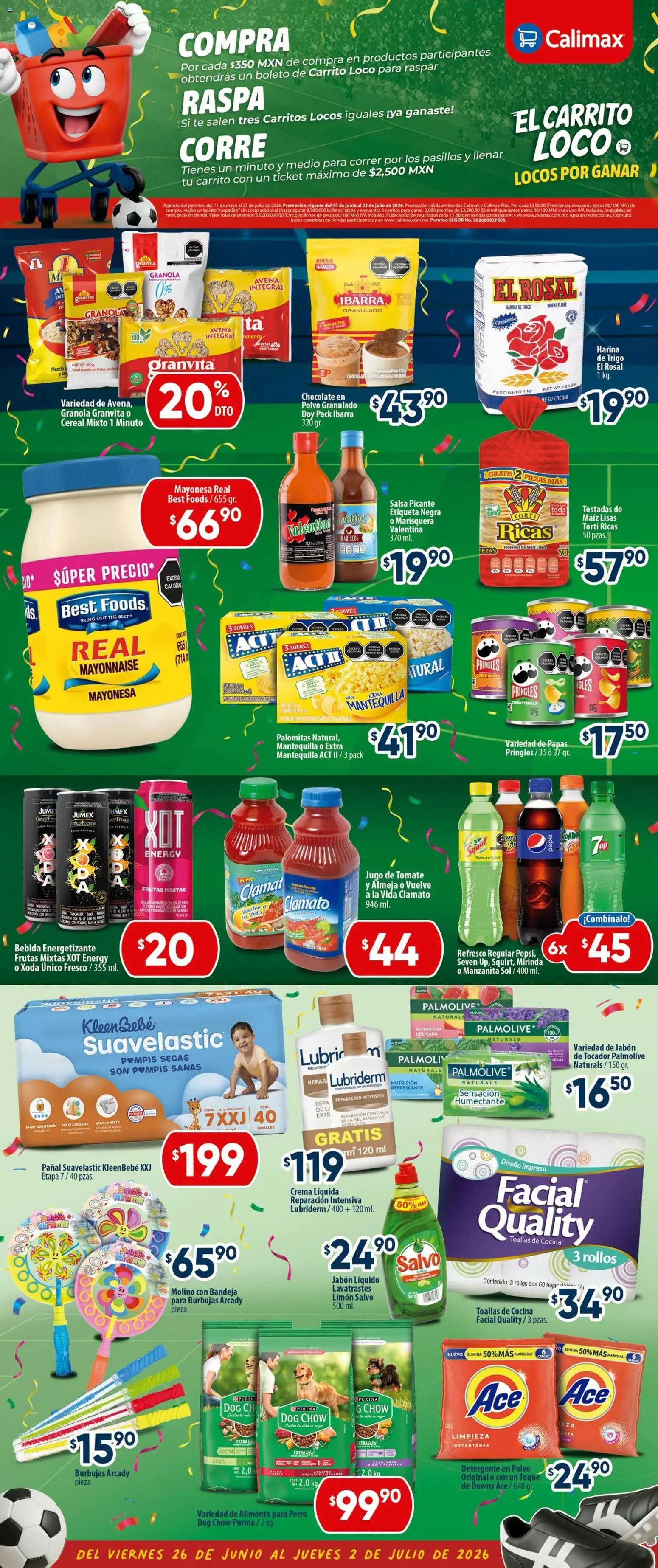 Nuevas ofertas de Calimax válidas en toda la República Mexicana desde el 26/06/2026. ¡Encuentra las mejores ofertas en Calimax folleto Rosarito! | Página: 4 | Productos: Crema, Pañales, Té, Jabón