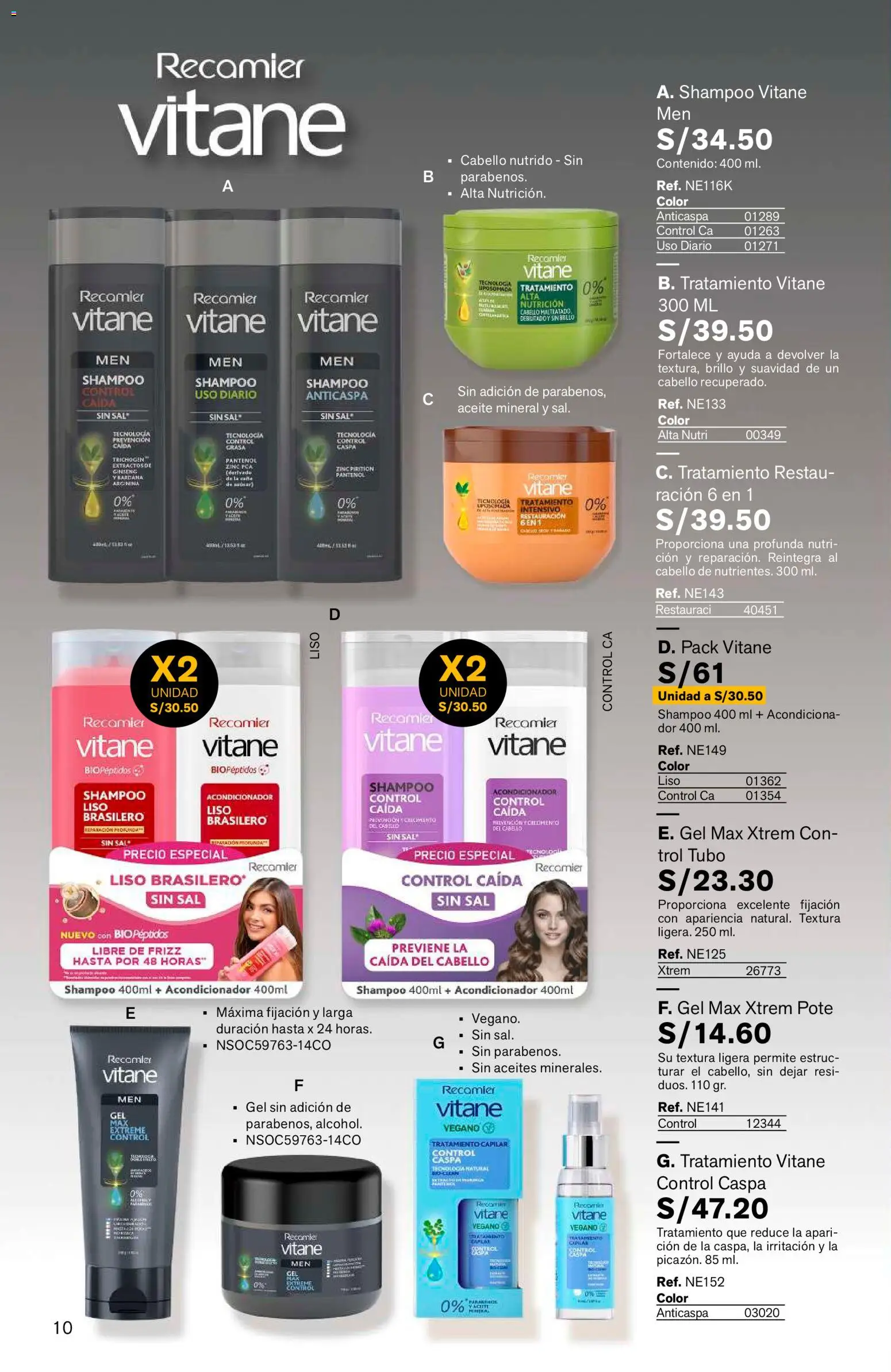 Catálogo Leonisa válido desde 04/08/2026 | Página: 10 | Productos: Shampoo, Acondicionador, Aceite