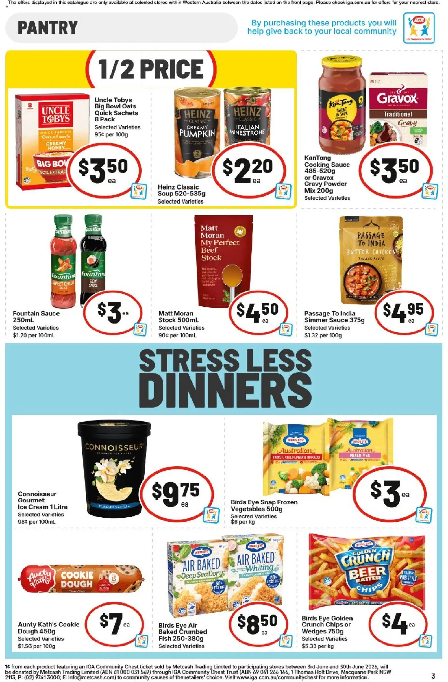 IGA catalogue - valid from 17.06.2026 | Page: 3 | Products: Beer, Chicken, Ice cream, Cauliflower