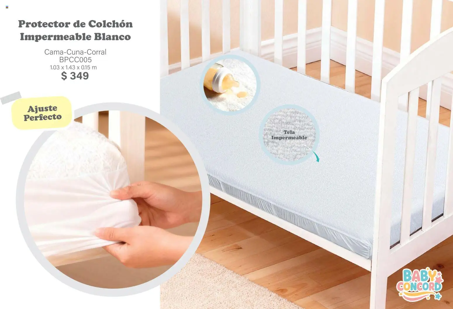 Nuevas ofertas de Colchas Concord válidas en toda la República Mexicana desde el 01/02/2026. ¡Encuentra las mejores ofertas en Colchas Concord catálogo Baby! | Página: 19 | Productos: Colchón