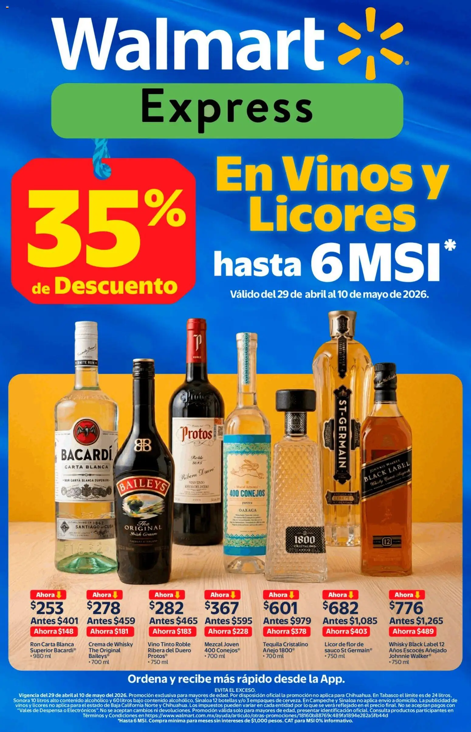 Nuevas ofertas de Walmart Express válidas en toda la República Mexicana desde el 29.04.2026. ¡Encuentra las mejores ofertas en Walmart Express folleto! | Página: 1