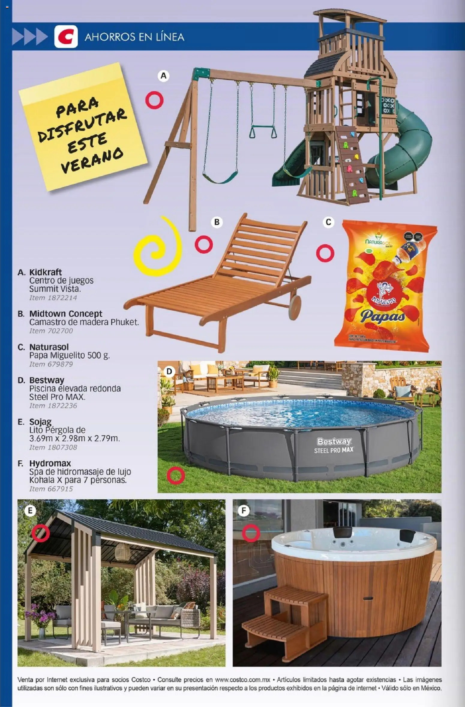 Nuevas ofertas de Costco válidas en toda la República Mexicana desde el 01/07/2026. ¡Encuentra las mejores ofertas en Costco Revista Julio 2026! | Página: 100 | Productos: Papa, Pérgola