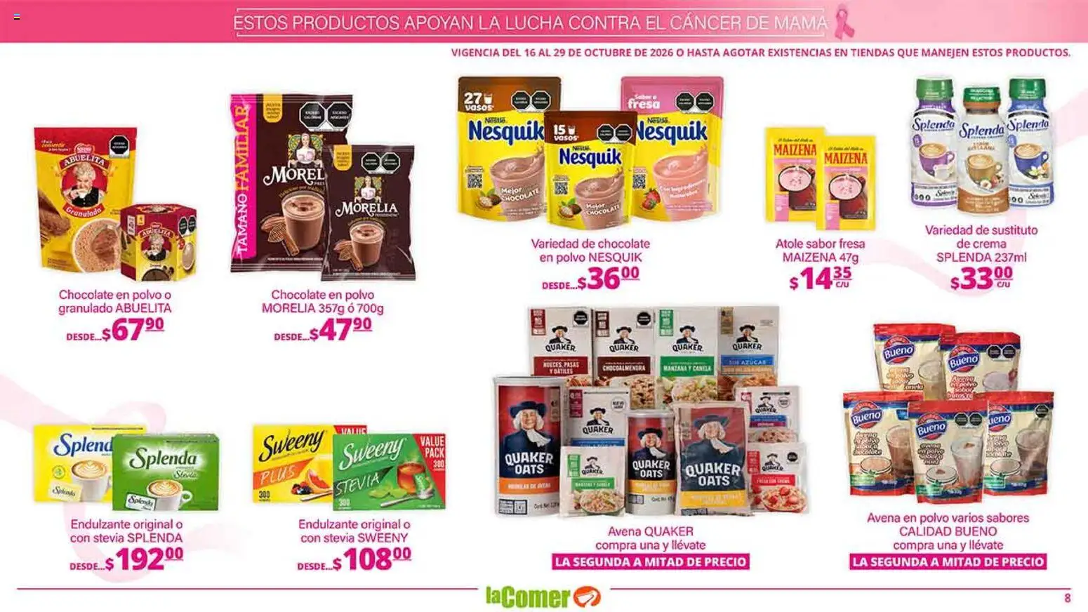 Nuevas ofertas de La Comer válidas en toda la República Mexicana desde el 16/10/2026. ¡Encuentra las mejores ofertas en La Comer folleto es la tienda rosa! | Página: 8