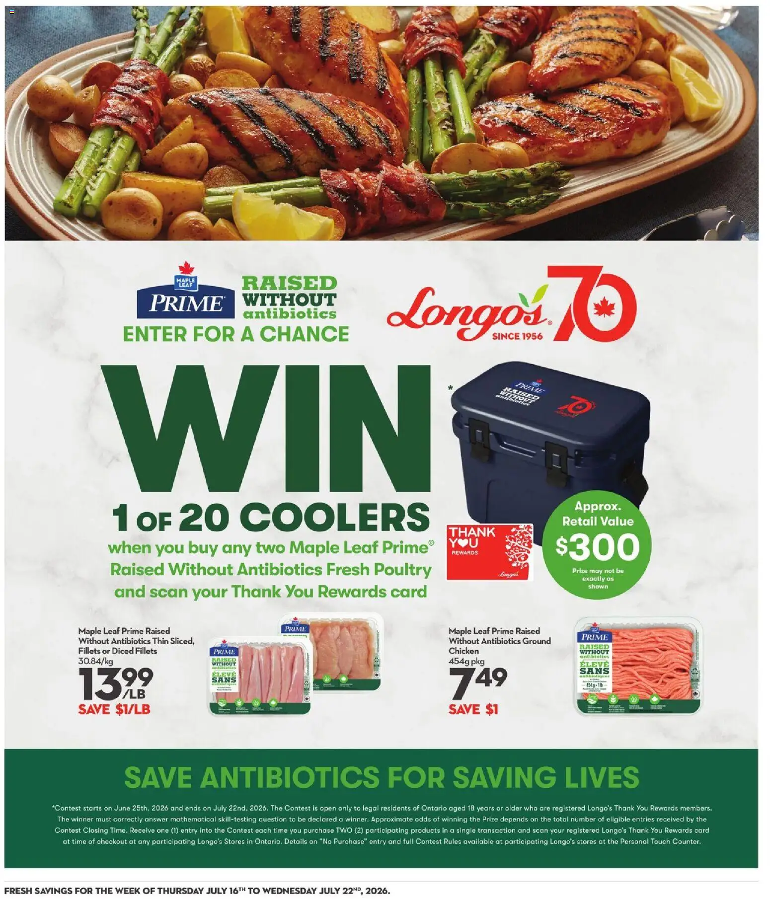 Longo's flyer valid from Jul 16, 2026 | Page: 12 | Products: Poultry, Chicken