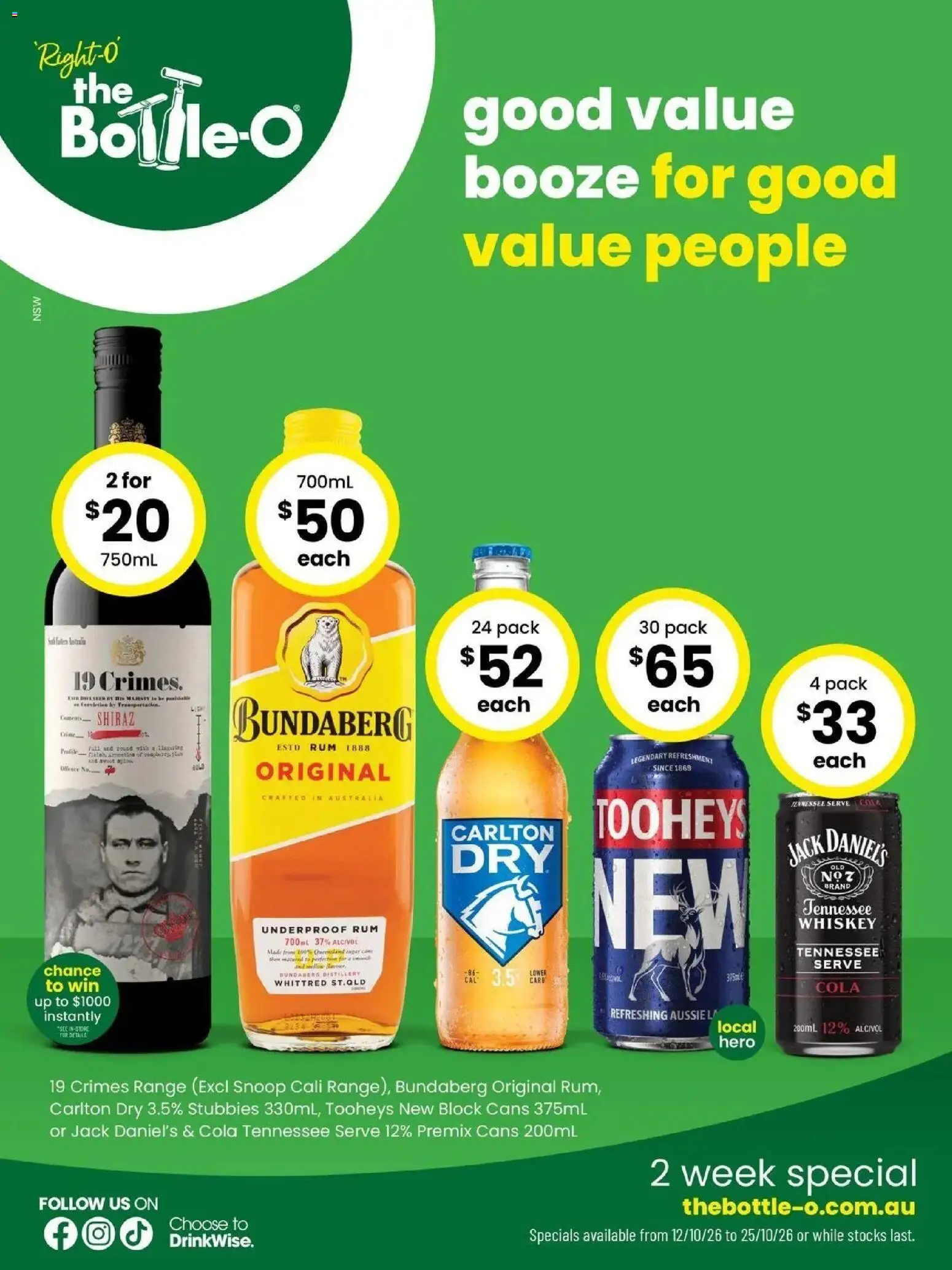 The Bottle-O catalogue Wentworth Point - 12/10/2026 > weekly / monthly specials | Page: 1