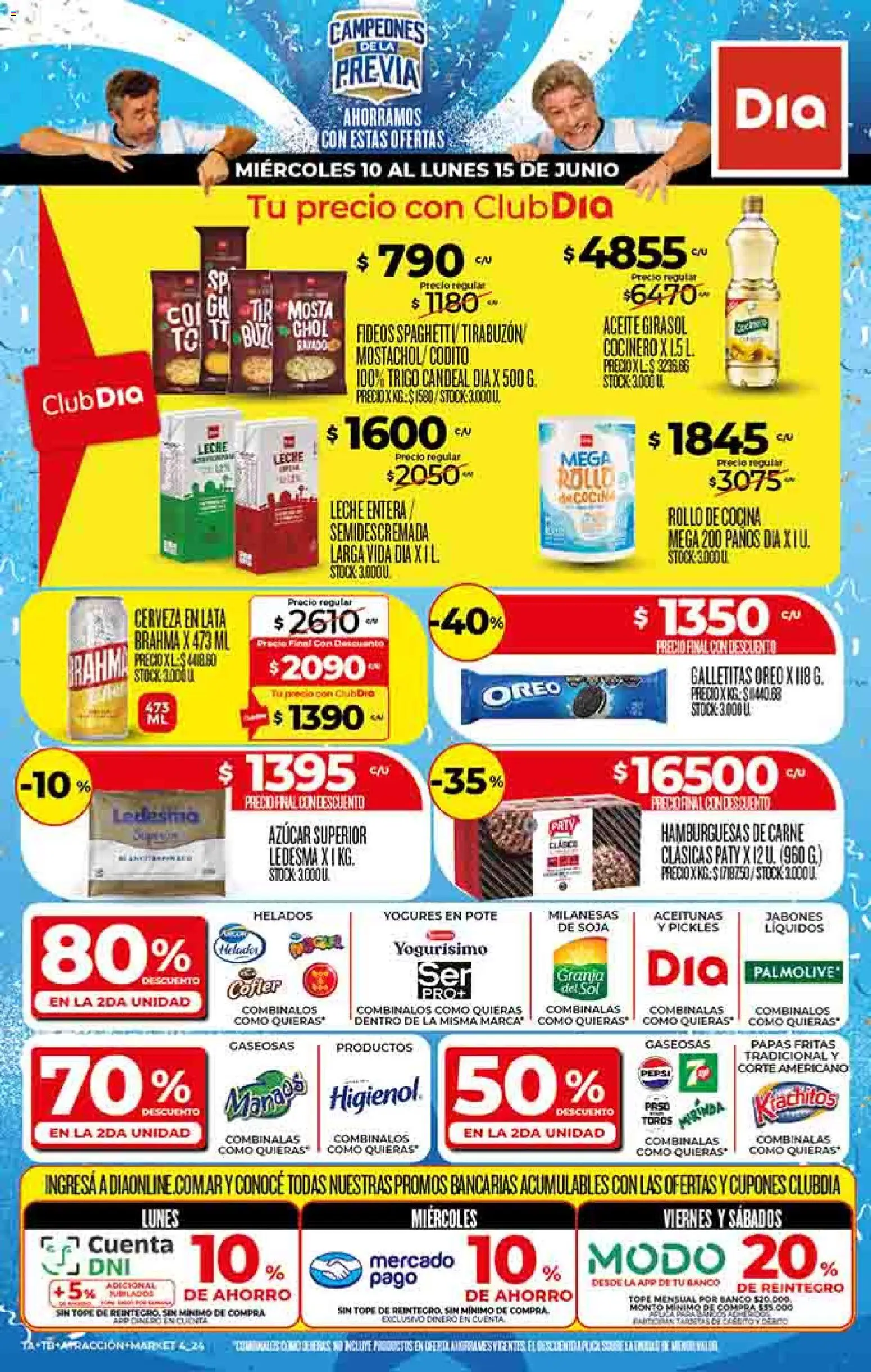 Supermercado DIA Ofertas │ válido desde el 10.06.2026 | Página: 1 | Productos: Galletitas, Azucar, Aceite, Fideos