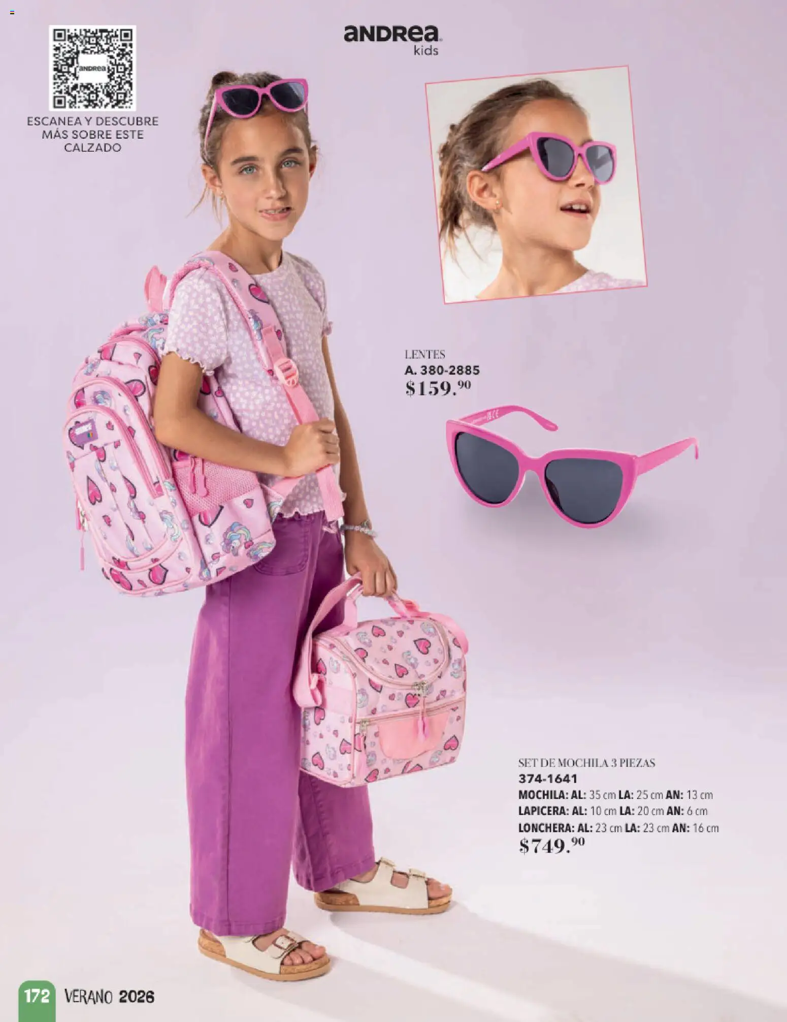 Nuevas ofertas de Andrea válidas en toda la República Mexicana desde el 24.05.2026. ¡Encuentra las mejores ofertas en Andrea catálogo Infantil! | Página: 128 | Productos: Lentes, Mochila, Sobre