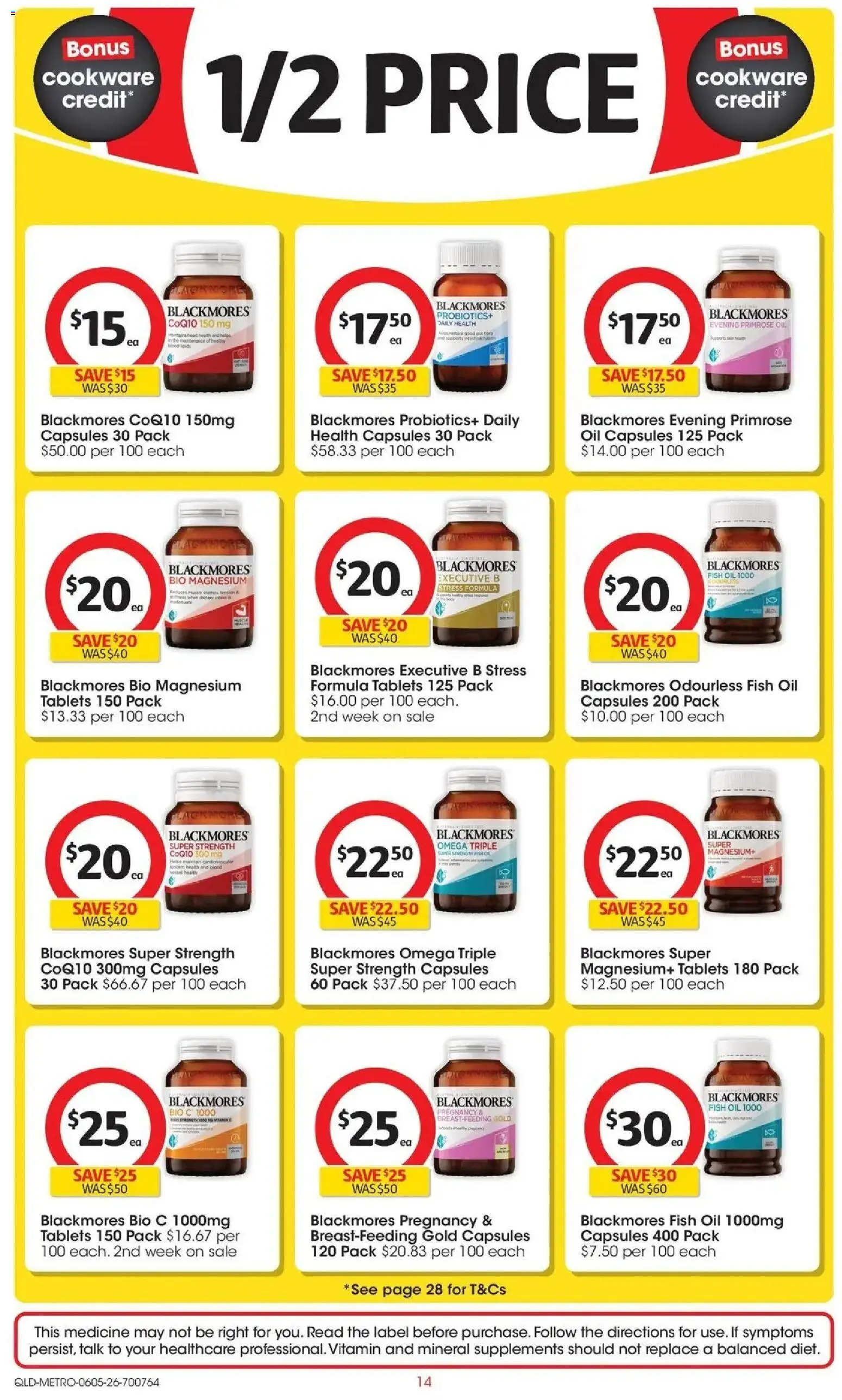 Coles catalogue - valid from 05.05.2026 | Page: 14 | Products: Oil, Fish, Cookware, Hat