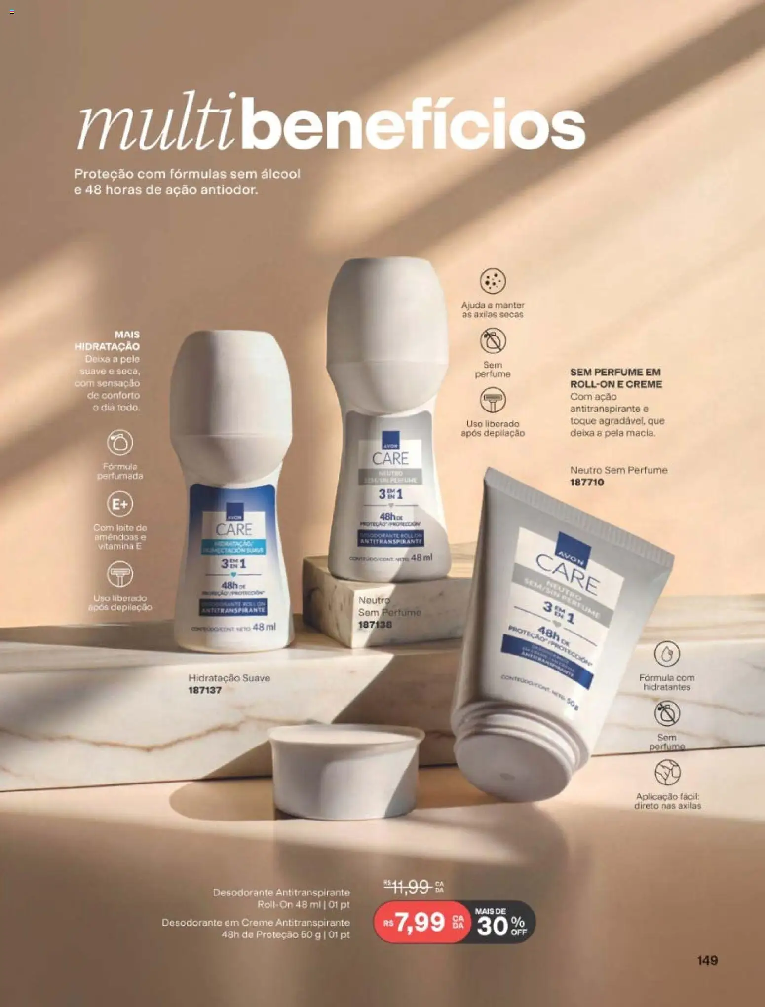 Avon Folheto - válido de 29/06/2026 | Página: 149 | Produtos: Perfume, Desodorante, Creme, Amêndoas