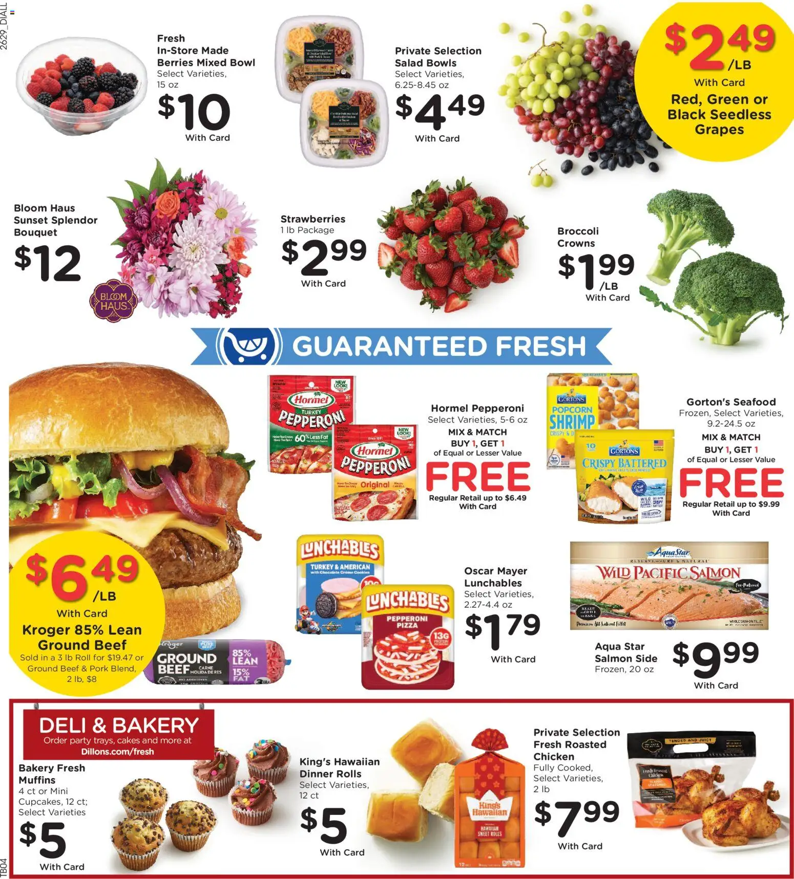 Dillons Weekly Ad - valid from 08/19/2026 | Page: 10 | Products: Shrimp, Popcorn, Strawberries, Muffins