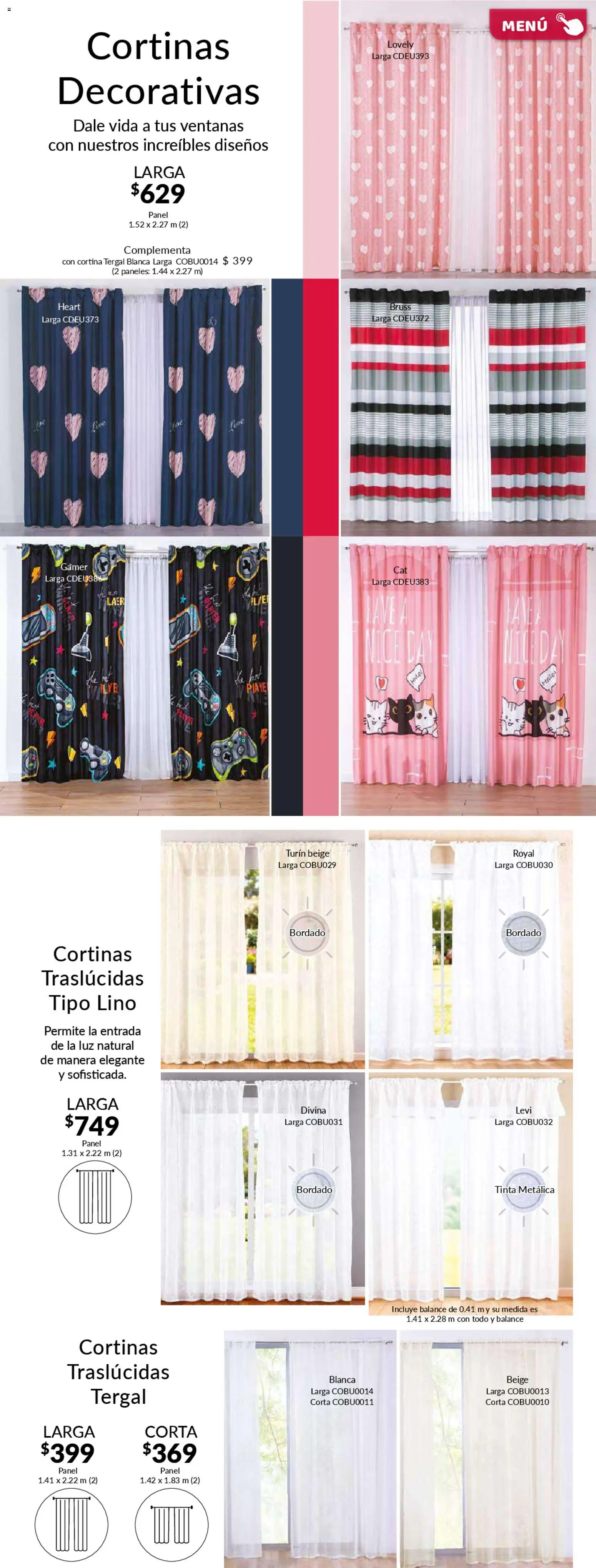 Nuevas ofertas de Colchas Concord válidas en toda la República Mexicana desde el 01/02/2026. ¡Encuentra las mejores ofertas en Colchas Concord catálogo! | Página: 112 | Productos: Cortinas