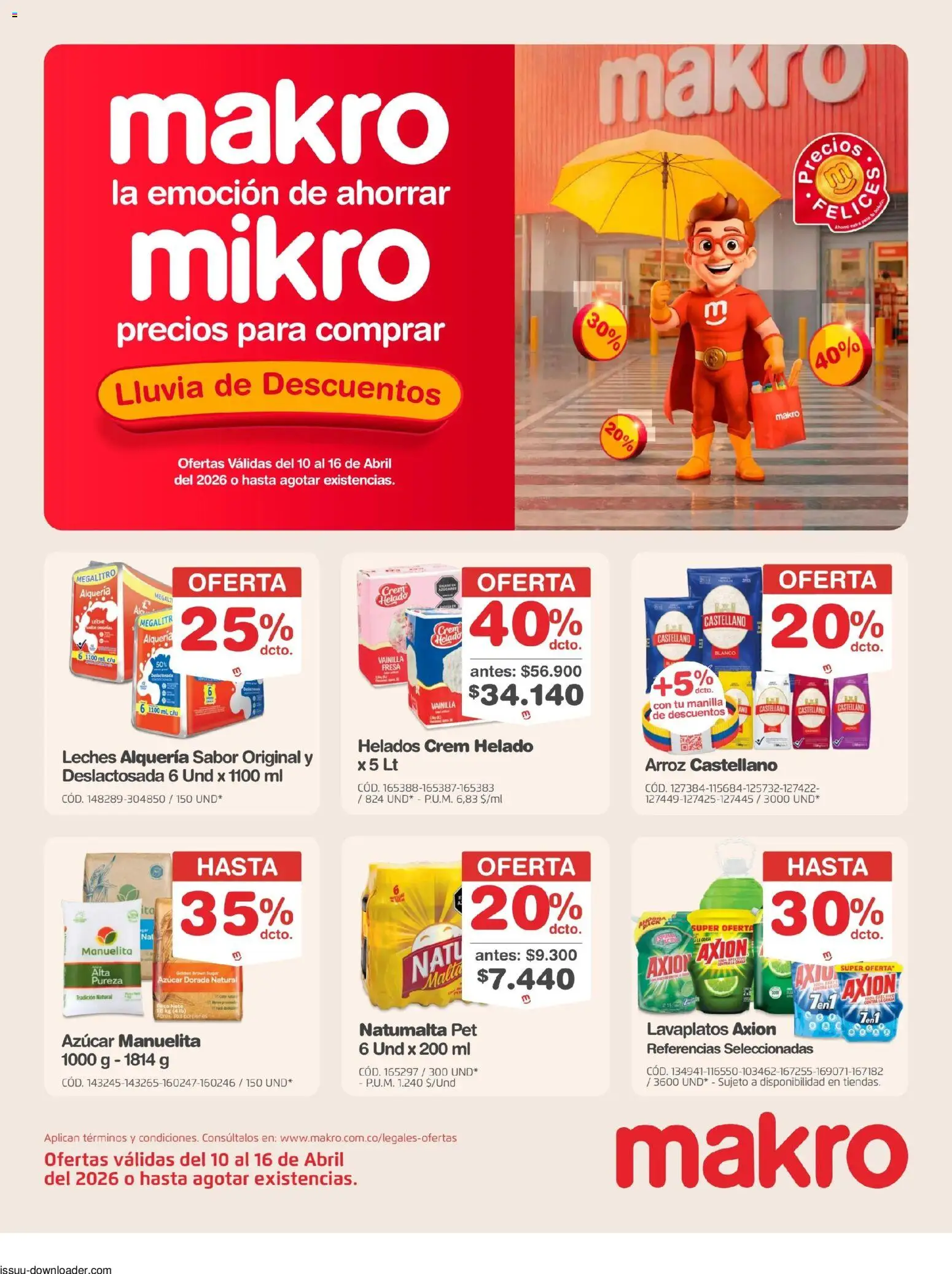 Makro revista - valida desde el 10.04.2026 | Página: 1 | Productos: Arroz, Helado, Fresa, Peso