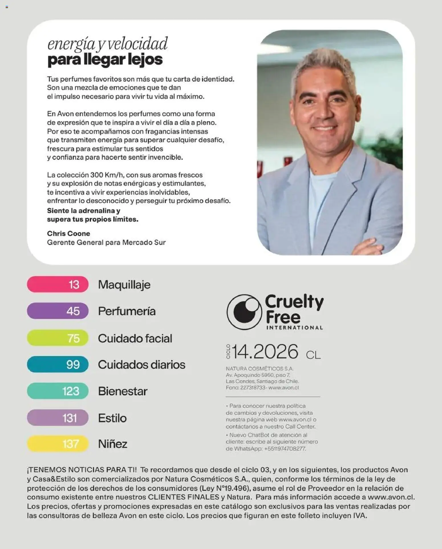 Catálogo Avon Campaña 14 │ válido desde el 15.09.2026 | Página: 5 | Productos: Perfumes, General, Noticias, Té