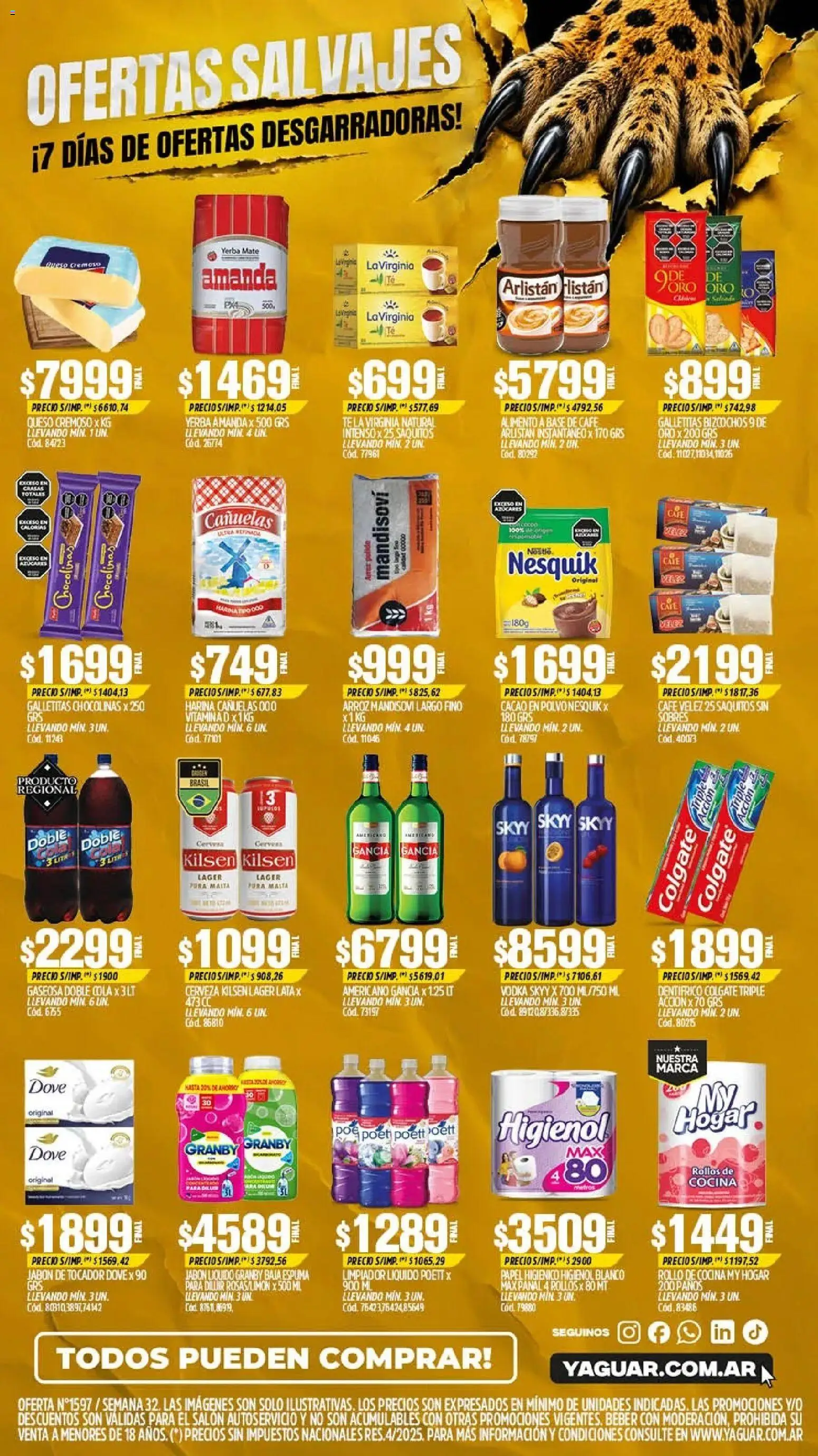 Yaguar - Oferta Semanal Córdoba │ válido desde el 03/08/2026 | Página: 2 | Productos: Cocina, Gaseosa, Jabón, Té