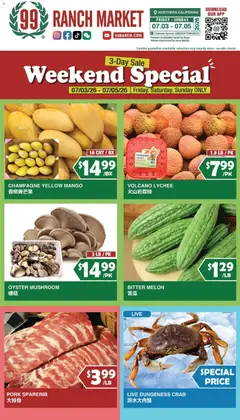 Preview of 99 Ranch Market weekly ads valid from 07/03/2026