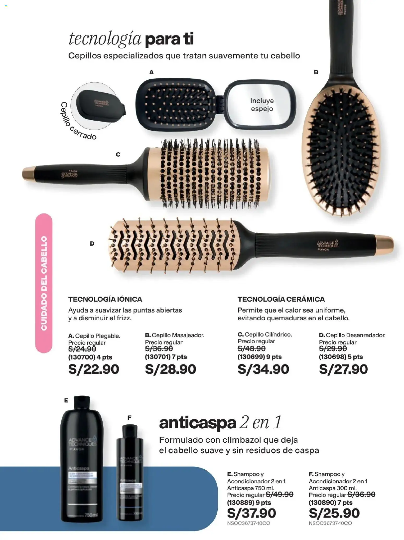 Catálogo Avon válido desde 29/08/2026 | Página: 167 | Productos: Shampoo, Acondicionador, Espejo